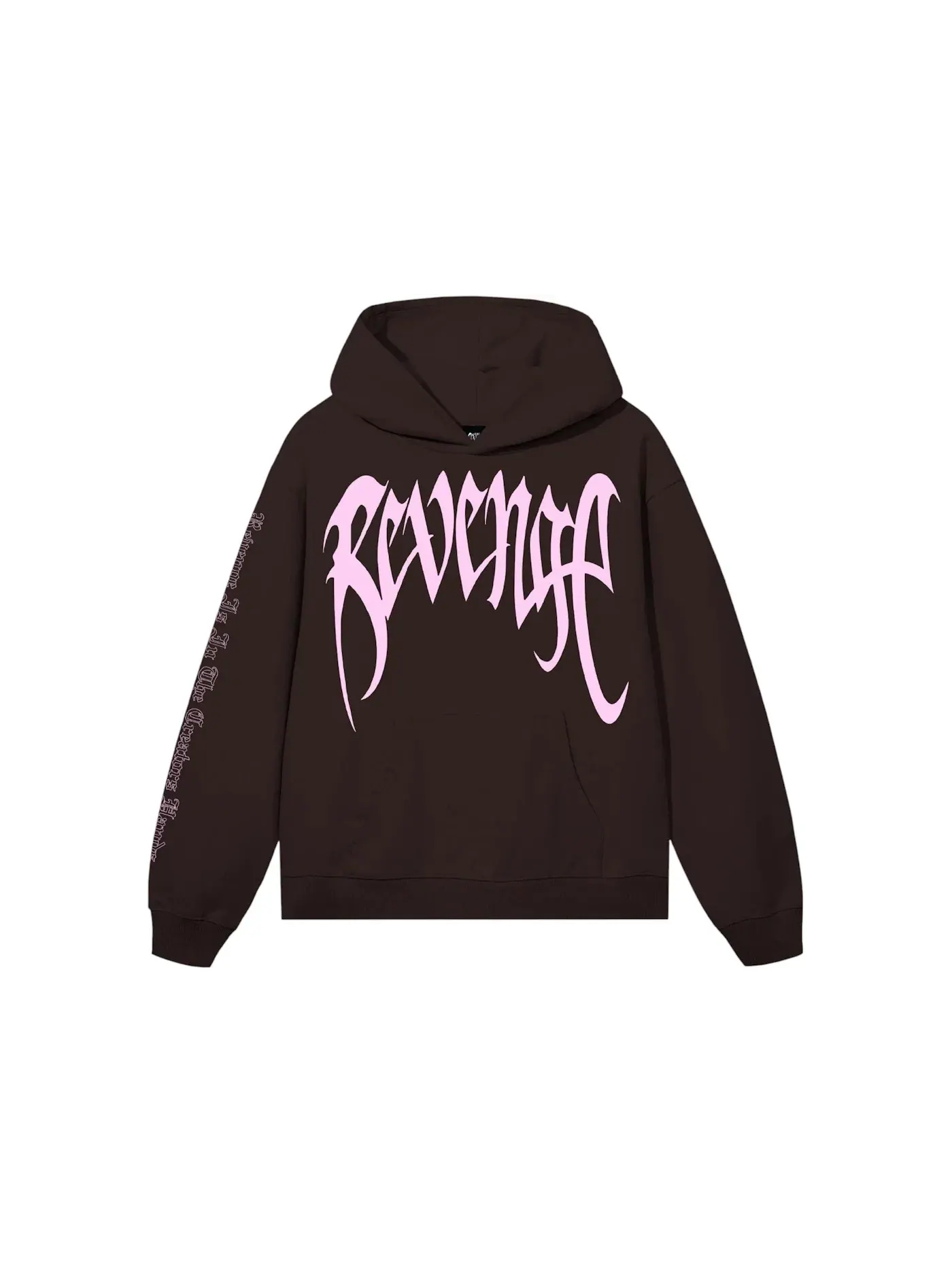 Мужская худи Revenge Kill Hoodie — изображение 1 из 2, коричневый/розовый
