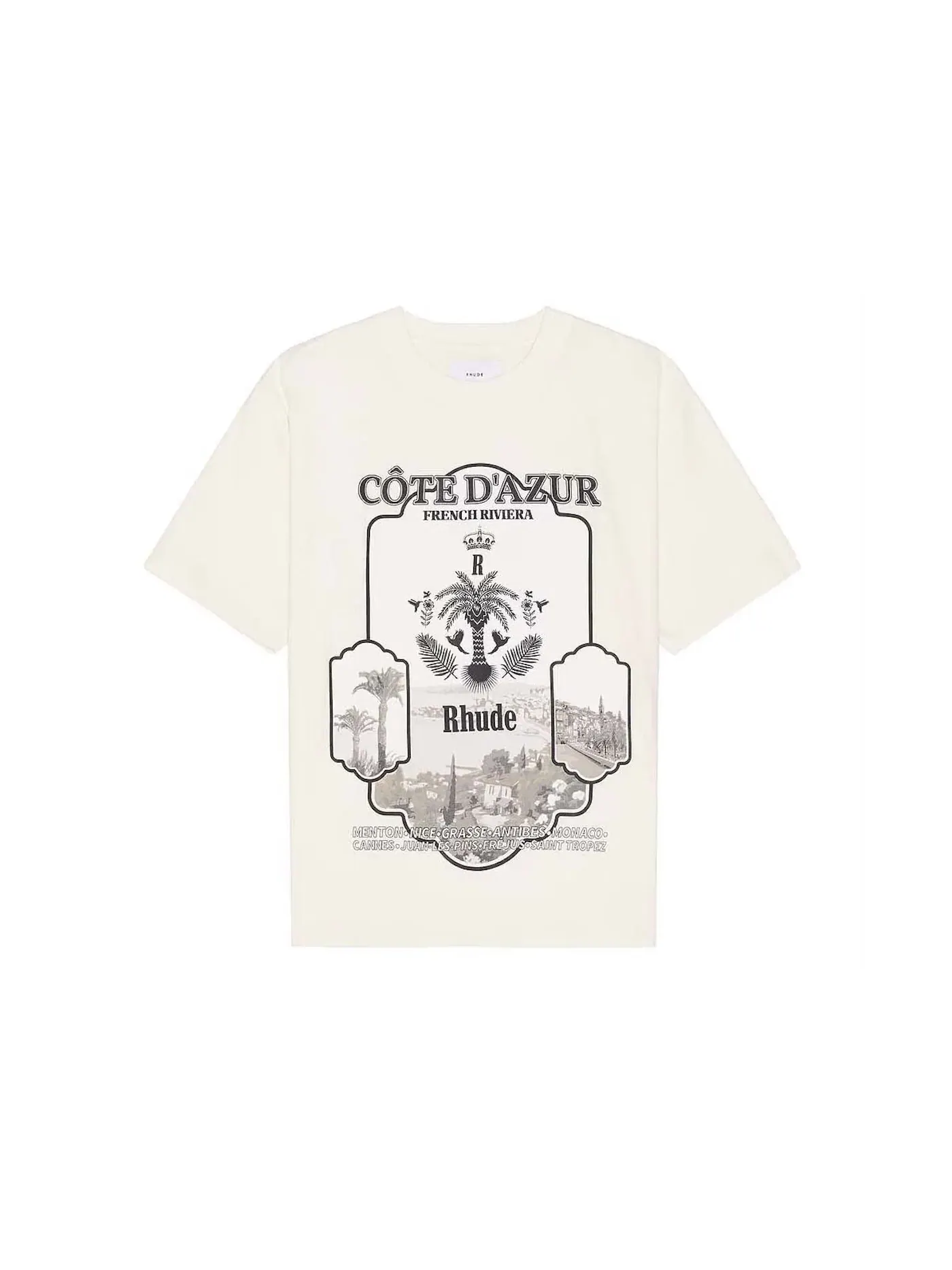 Мужская футболка с принтом Rhude T-shirt — изображение 1 из 1, белый