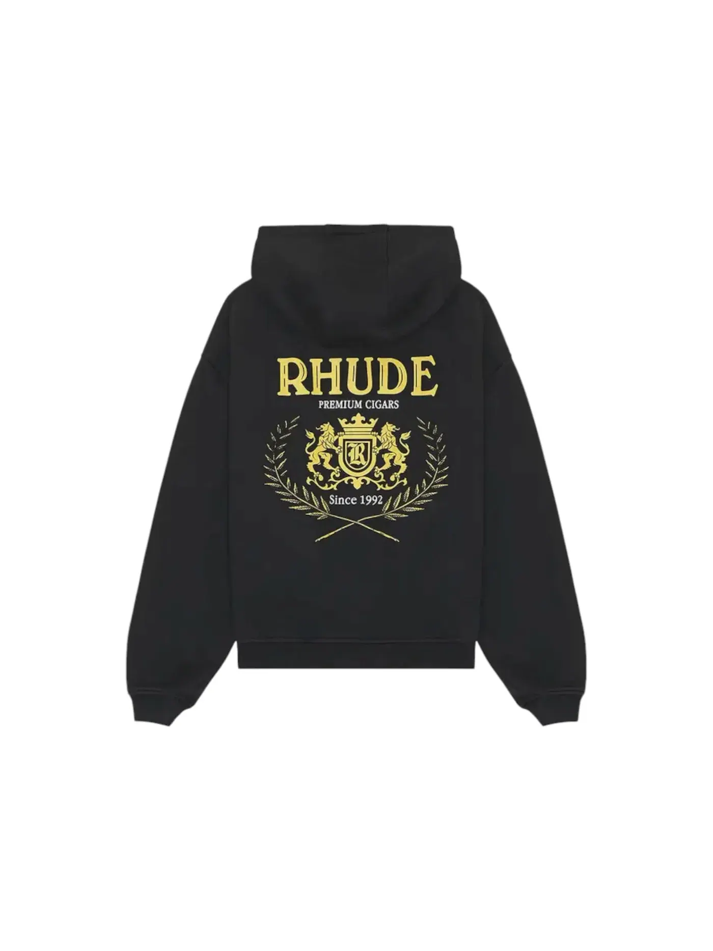 Мужское худи с принтом Rhude Hoodie — изображение 2 из 2, черный