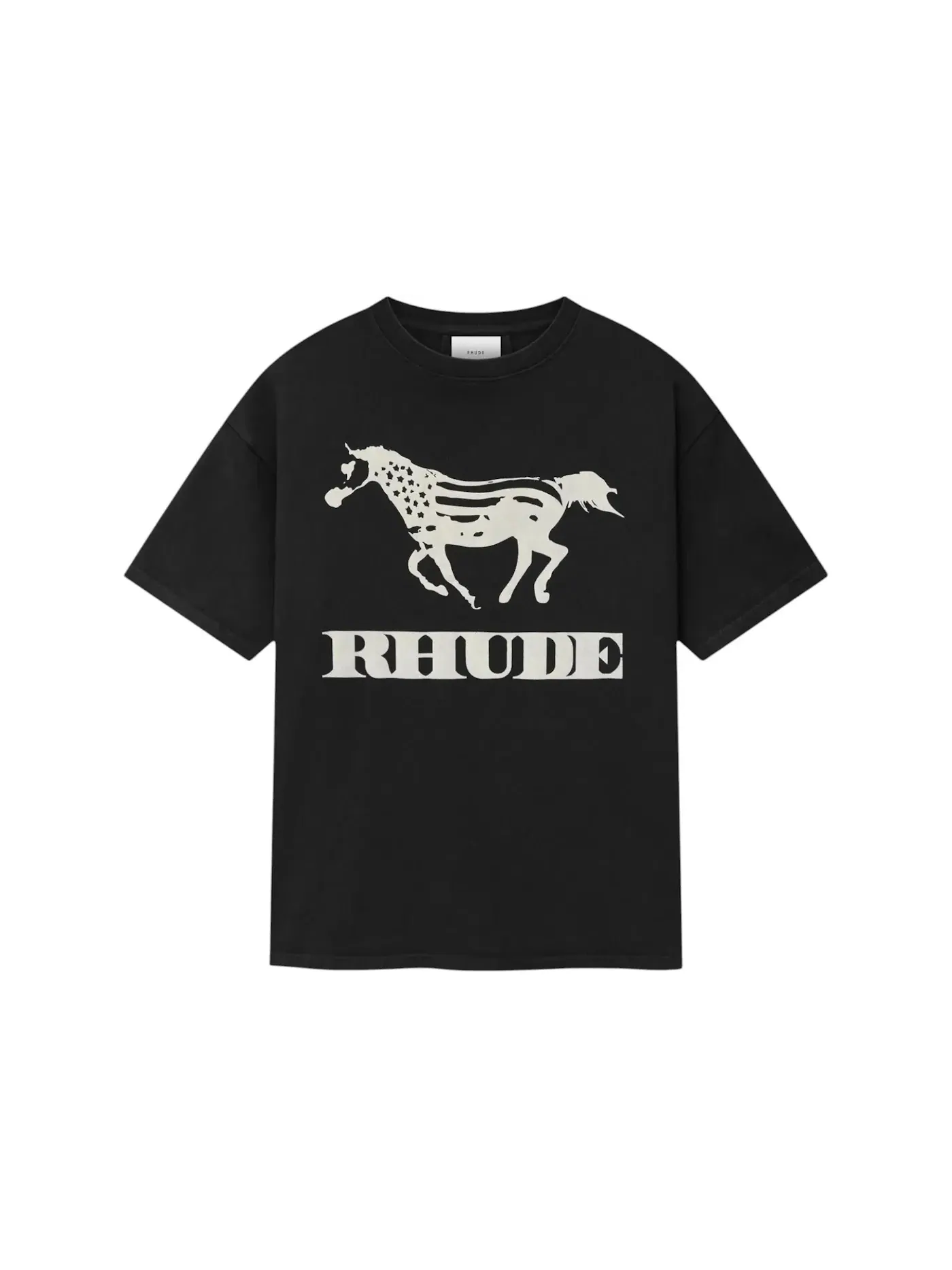 Мужская футболка с принтом Dinero Rhude — изображение 1 из 2, черный