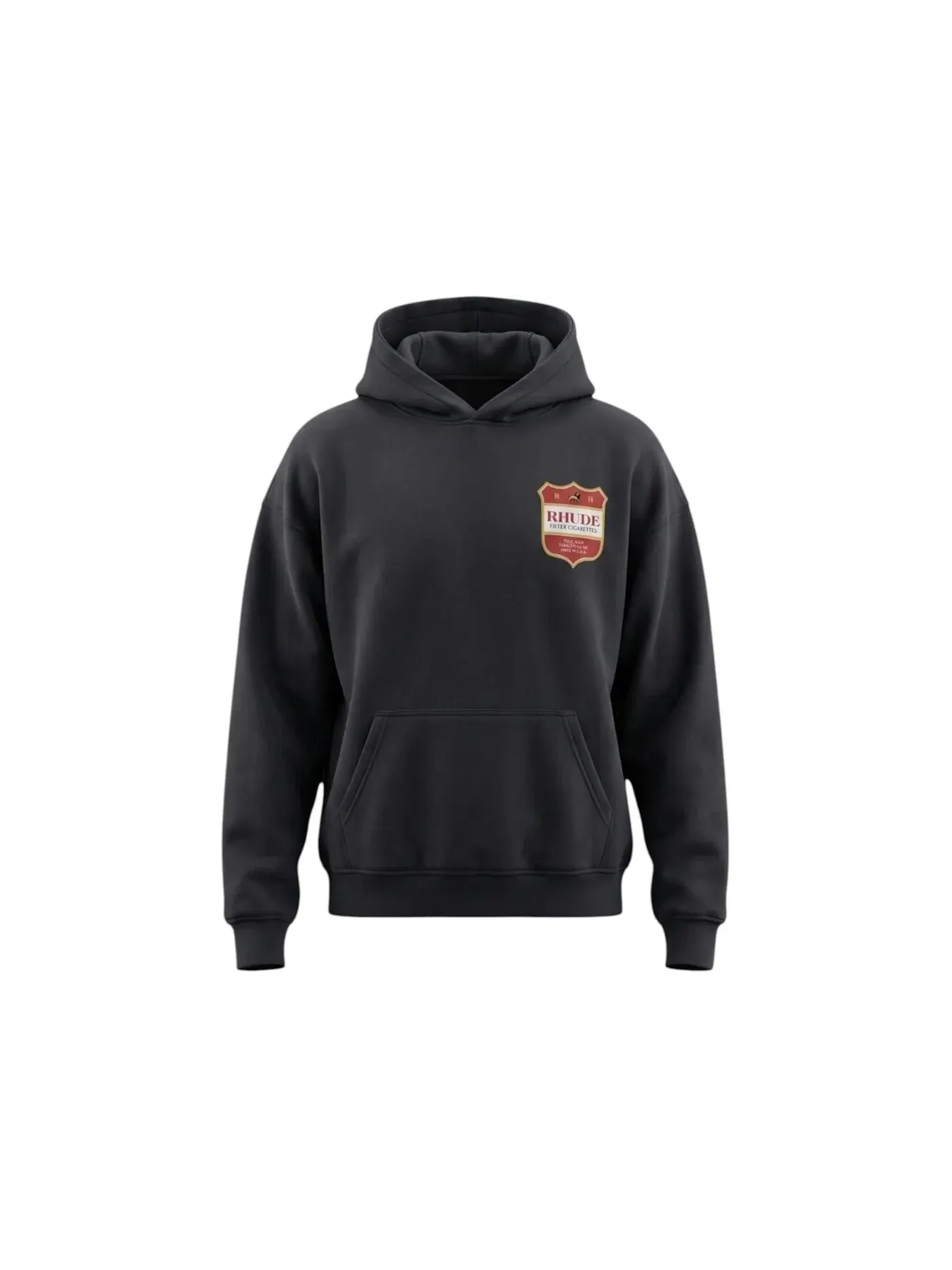 Мужская худи с принтом Filtaro Crest Rhude — изображение 1 из 1, черный