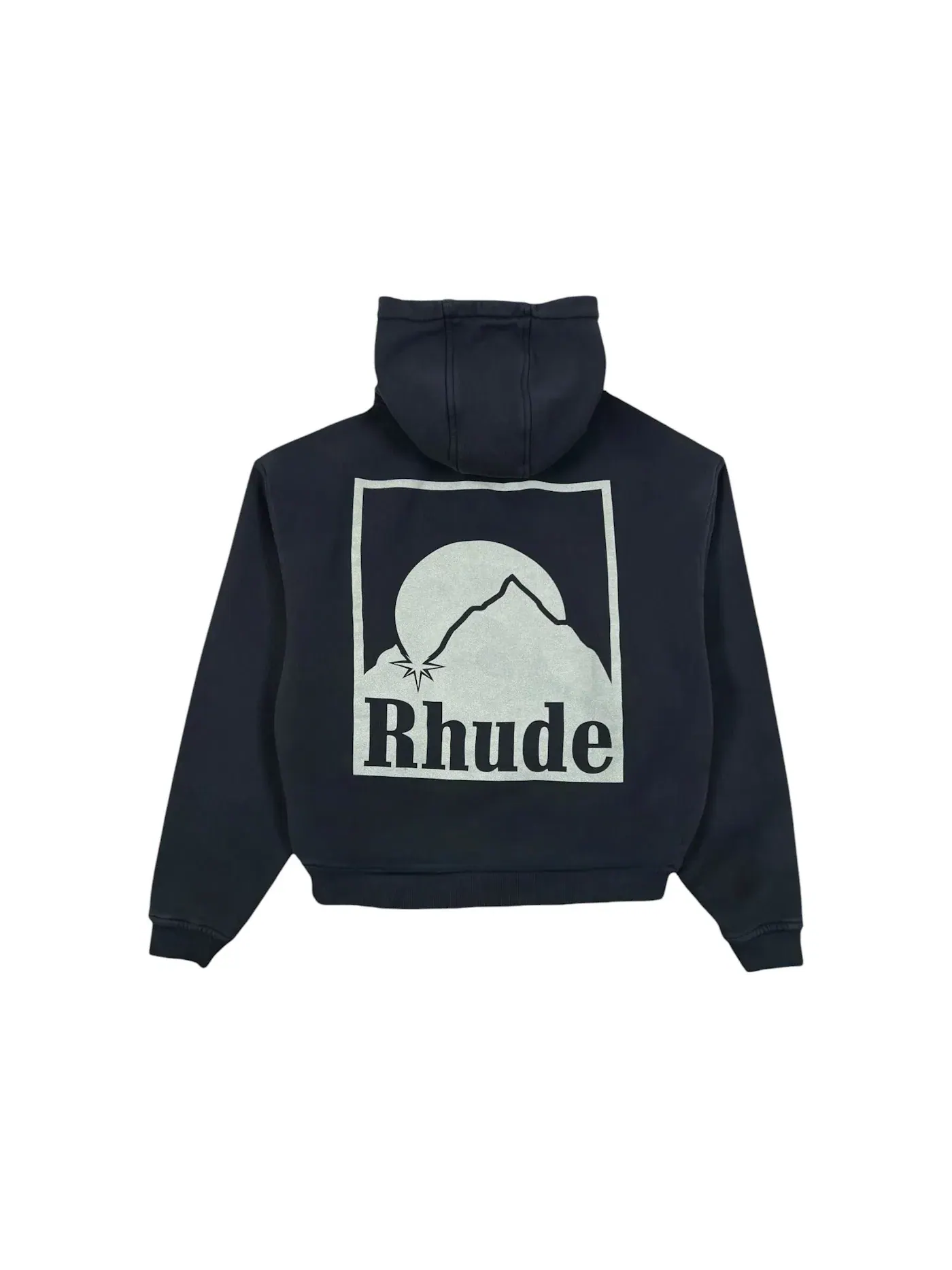 Мужской худи с принтом Rhude Hood — изображение 2 из 3, черный