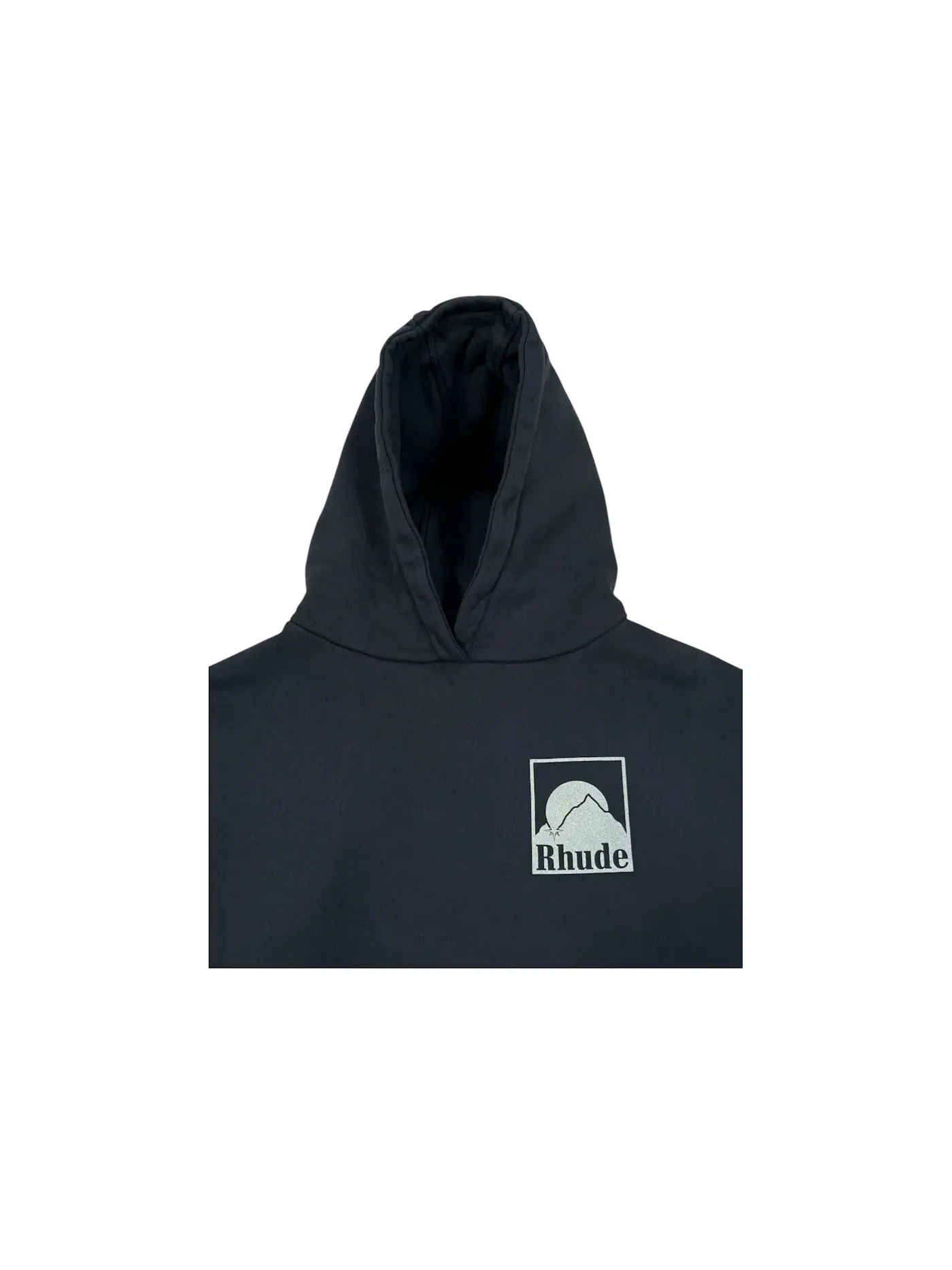 Мужской худи с принтом Rhude Hood — изображение 3 из 3, черный