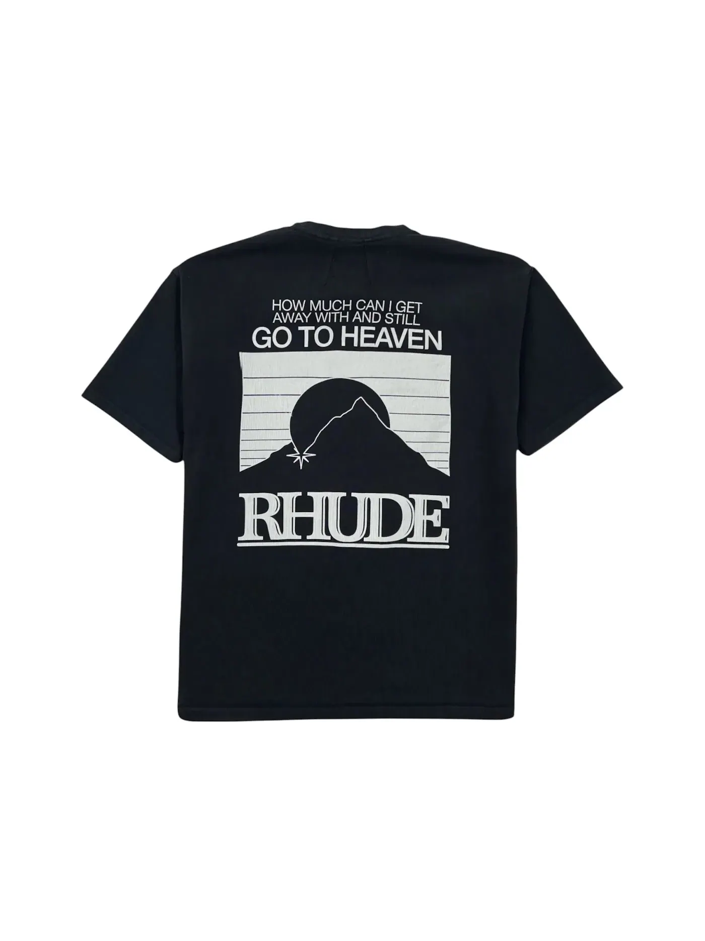 Мужская футболка с принтом Moonlight Pack Rhude — изображение 2 из 2, винтажный черный/белый