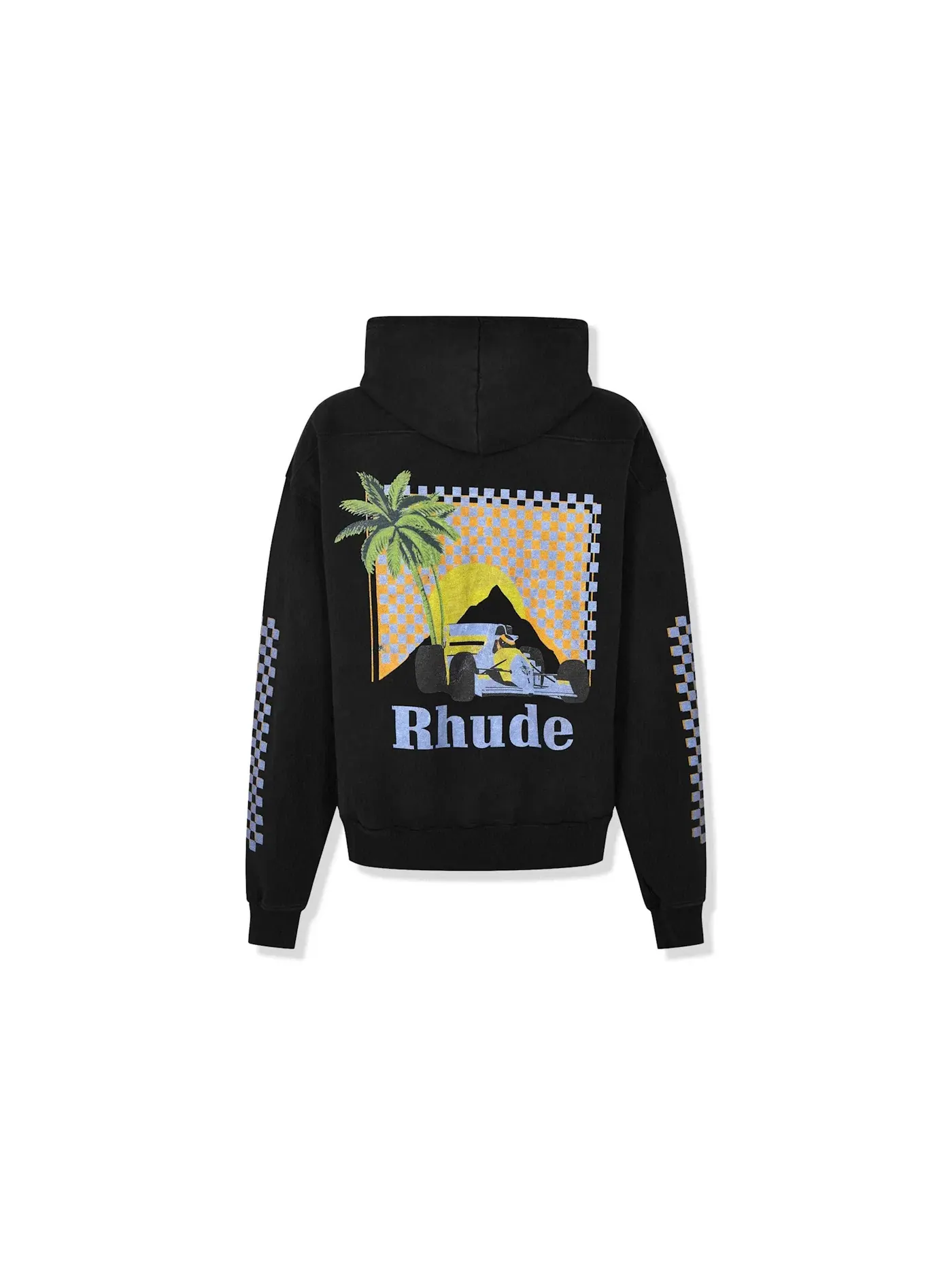 Мужской худи оверсайз с принтом Moonlight Tropics Rhude — изображение 2 из 2, черный
