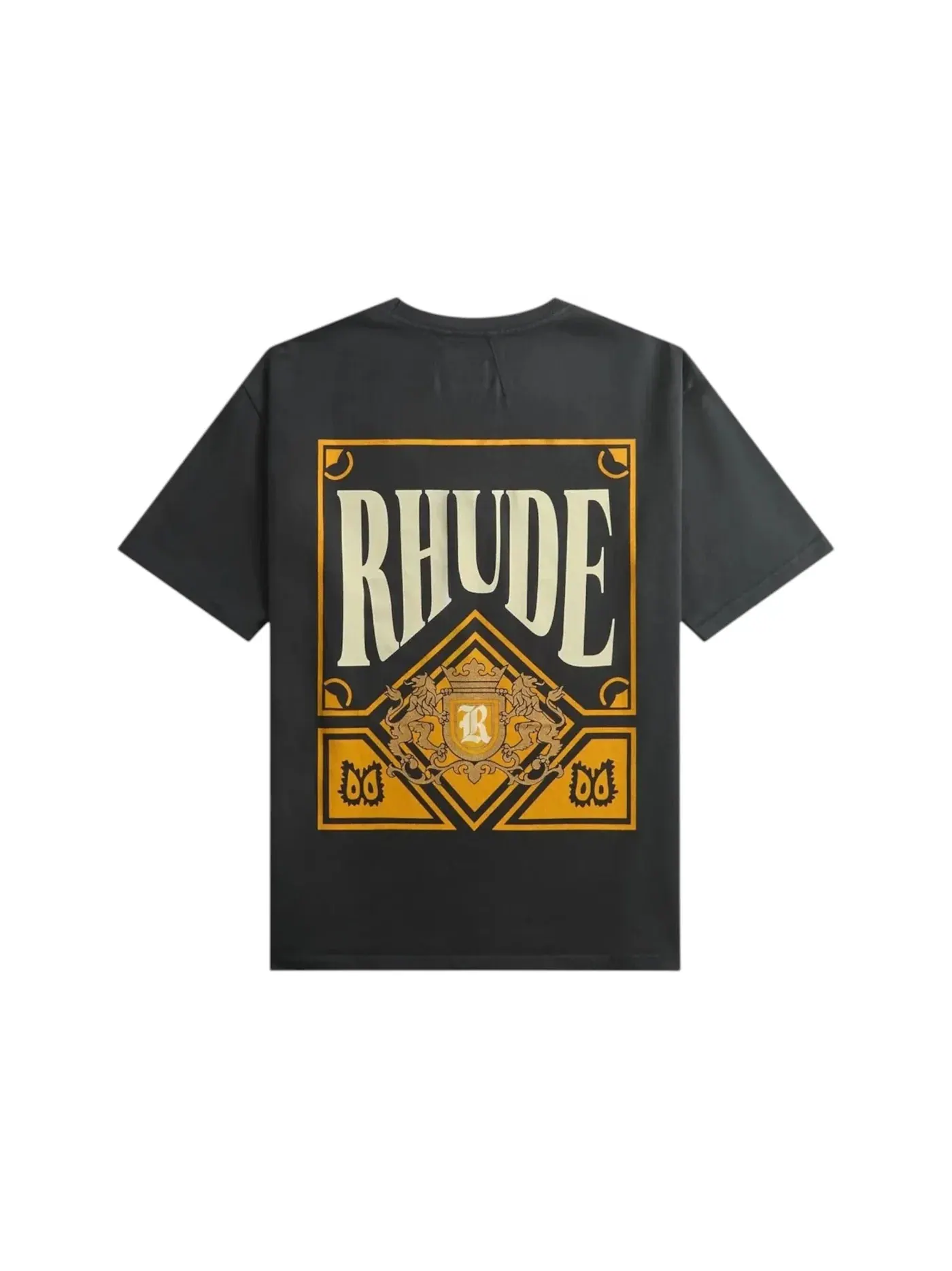 Мужская футболка с принтом Tee Rhude — изображение 2 из 2, винтажный черный/желтый