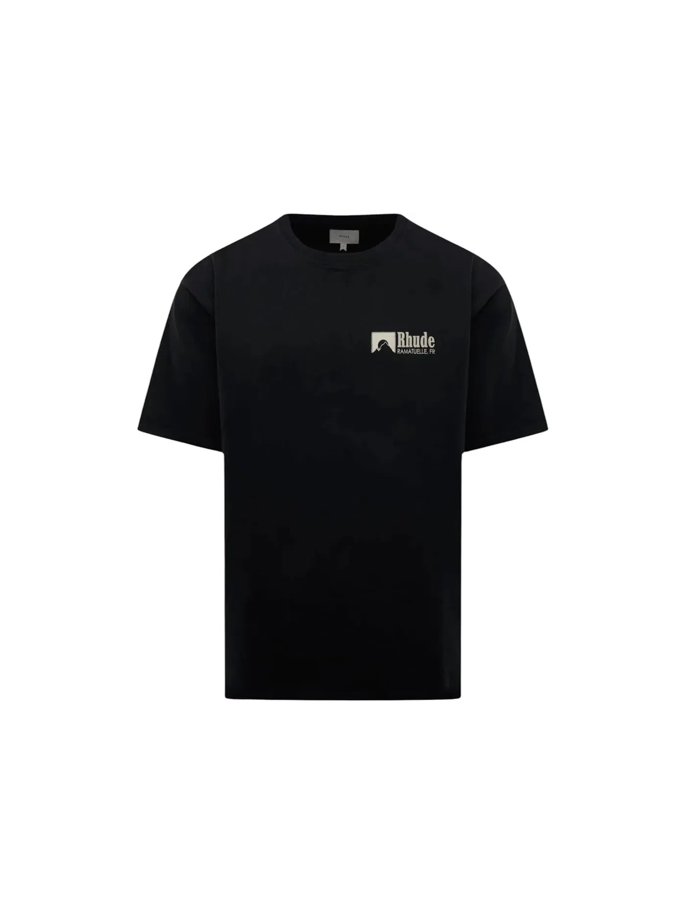 Мужская футболка с принтом Rhude Ramatuelle Intl Racing Tee — изображение 1 из 2, винтажный черный/белый