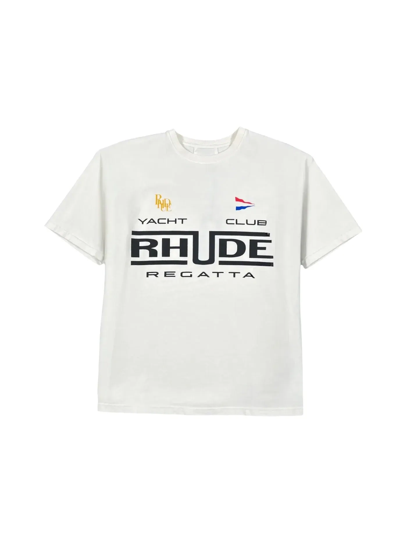 Мужская футболка с принтом Regatta Club Rhude — изображение 1 из 1, винтажный белый