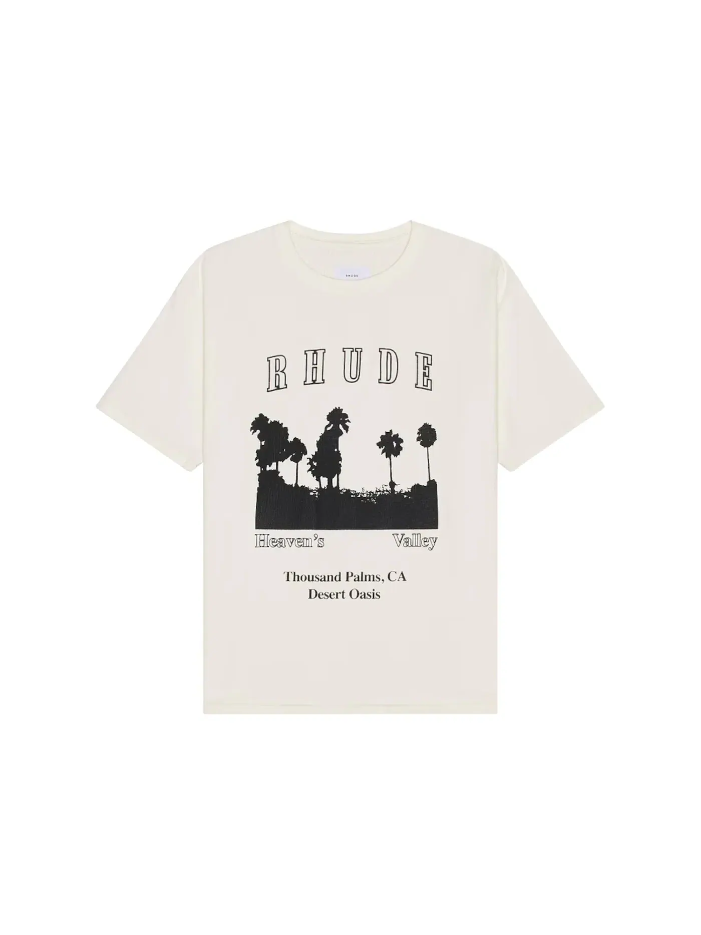 Мужская футболка с принтом Rhude Tee — изображение 1 из 1, винтажный белый
