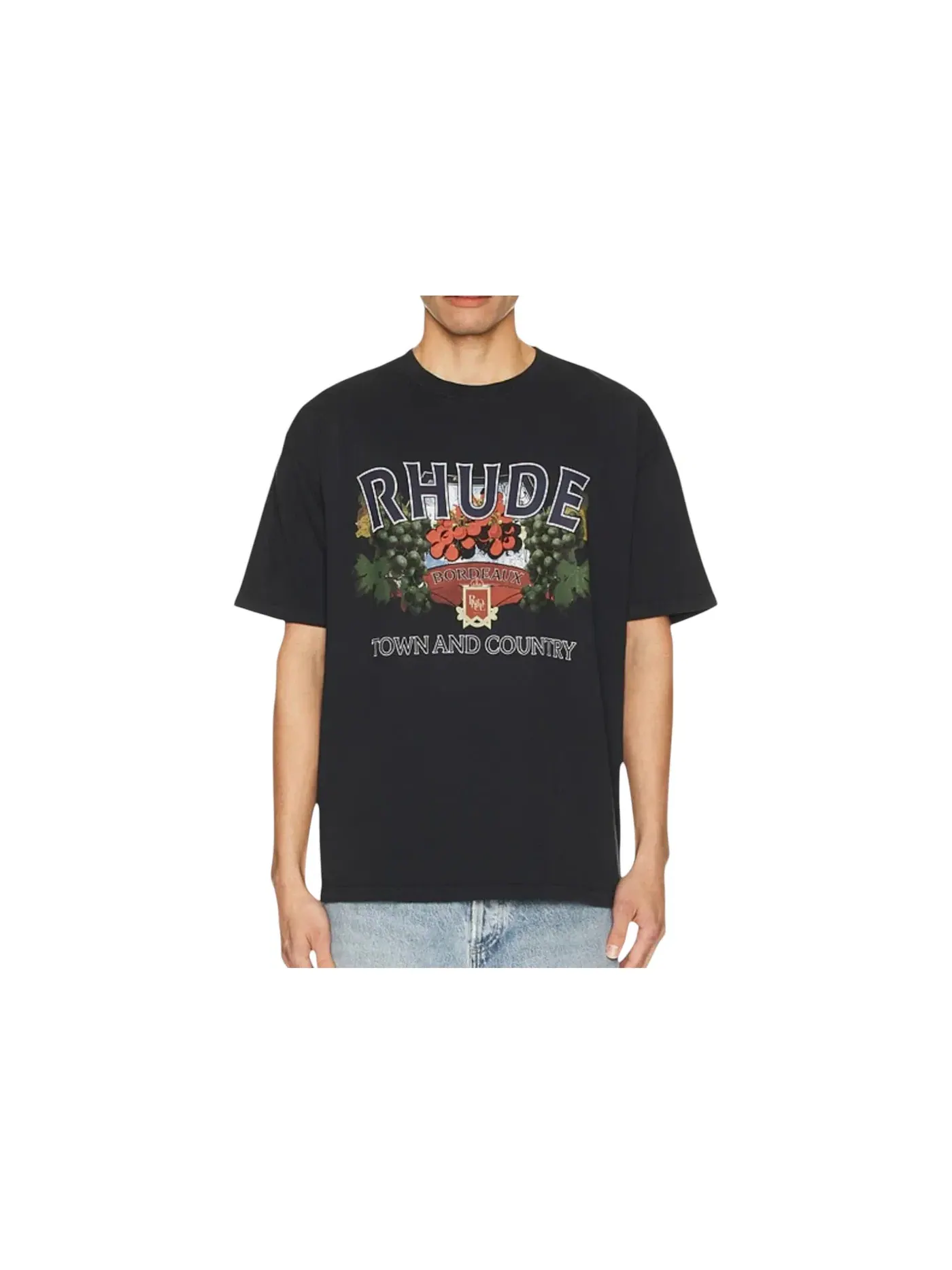 Мужская футболка с длинным рукавом Rhude Tee — изображение 1 из 3, черный