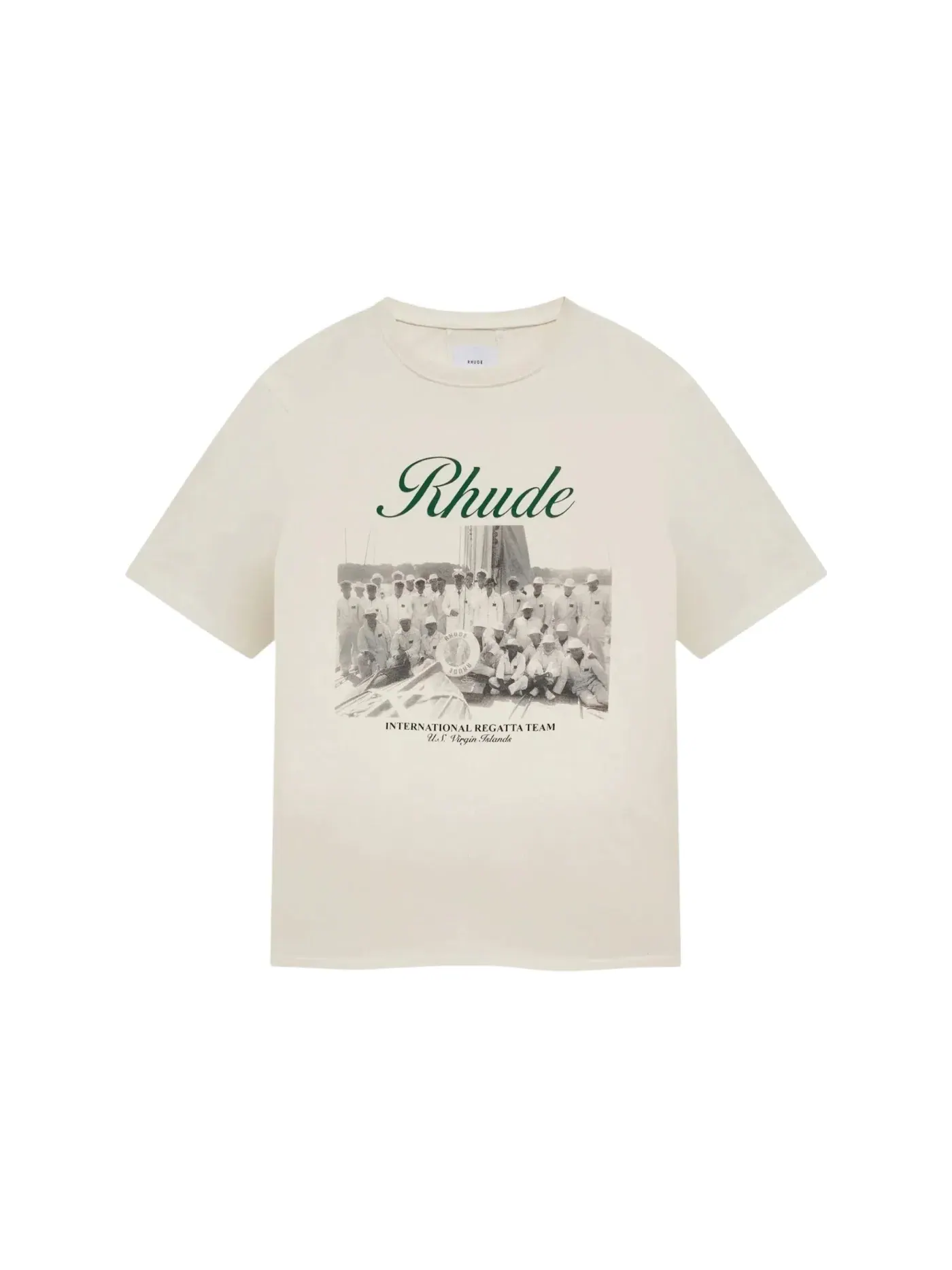 Мужская футболка с принтом Rhude Tee — изображение 1 из 2, винтажный белый/черный