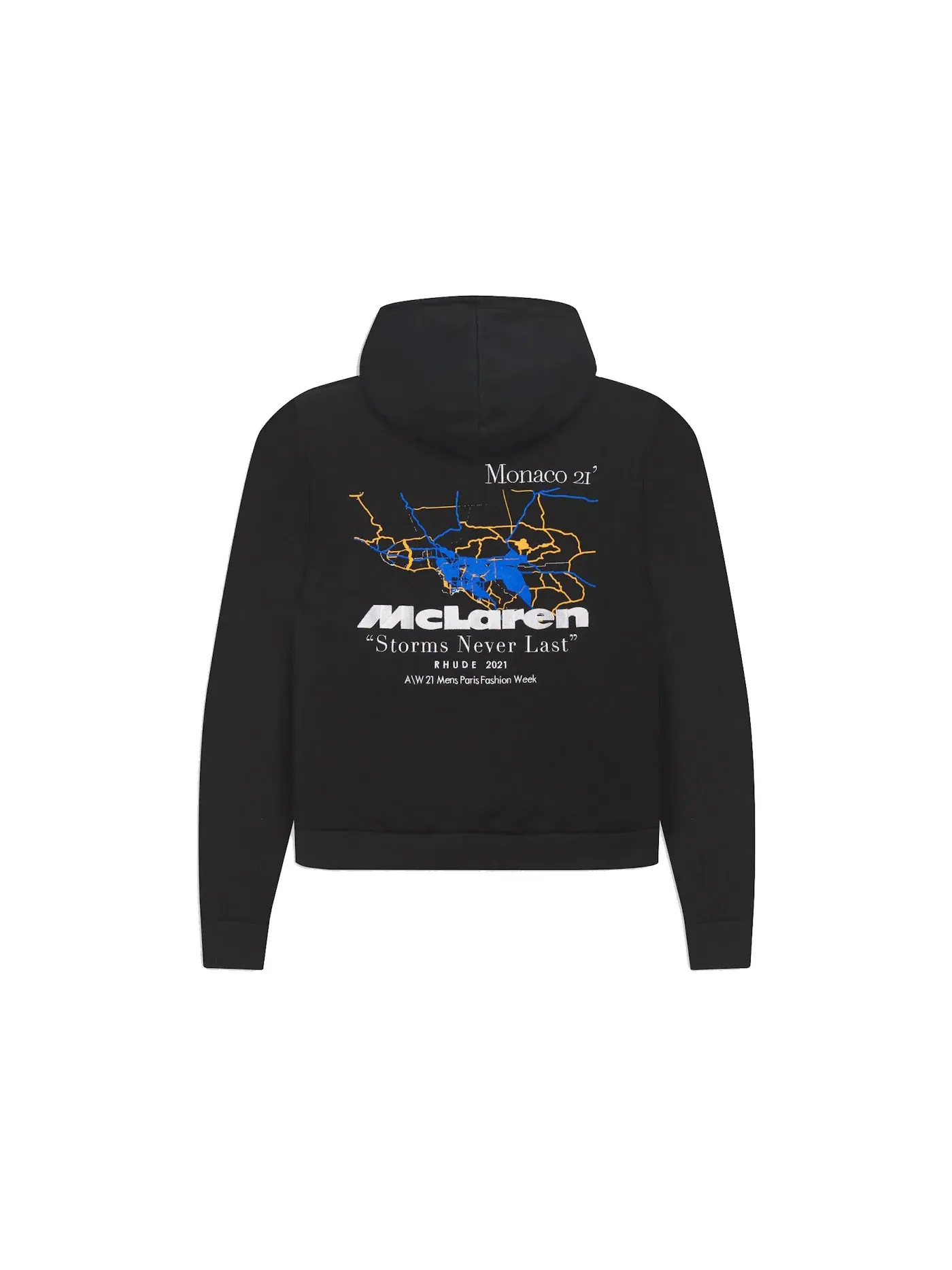 Мужское худи с принтом Rhude x McLaren Logo Hoodie Rhude — изображение 2 из 3, черный