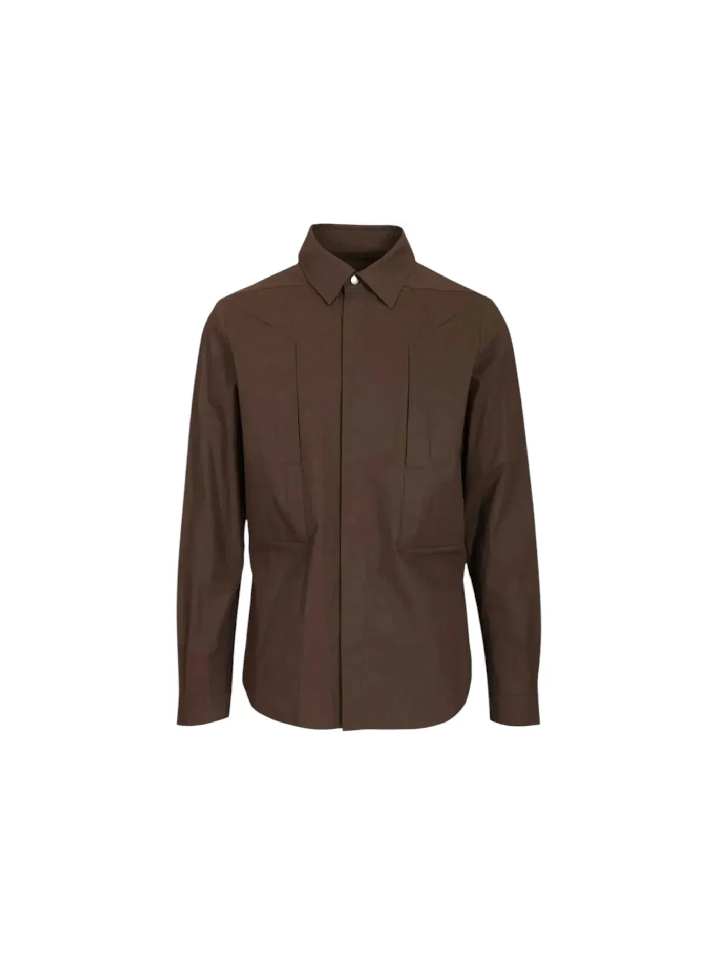 Мужская рубашка Overshirt с карманами Fogpocket Rick Owens — изображение 1 из 1, пыльный