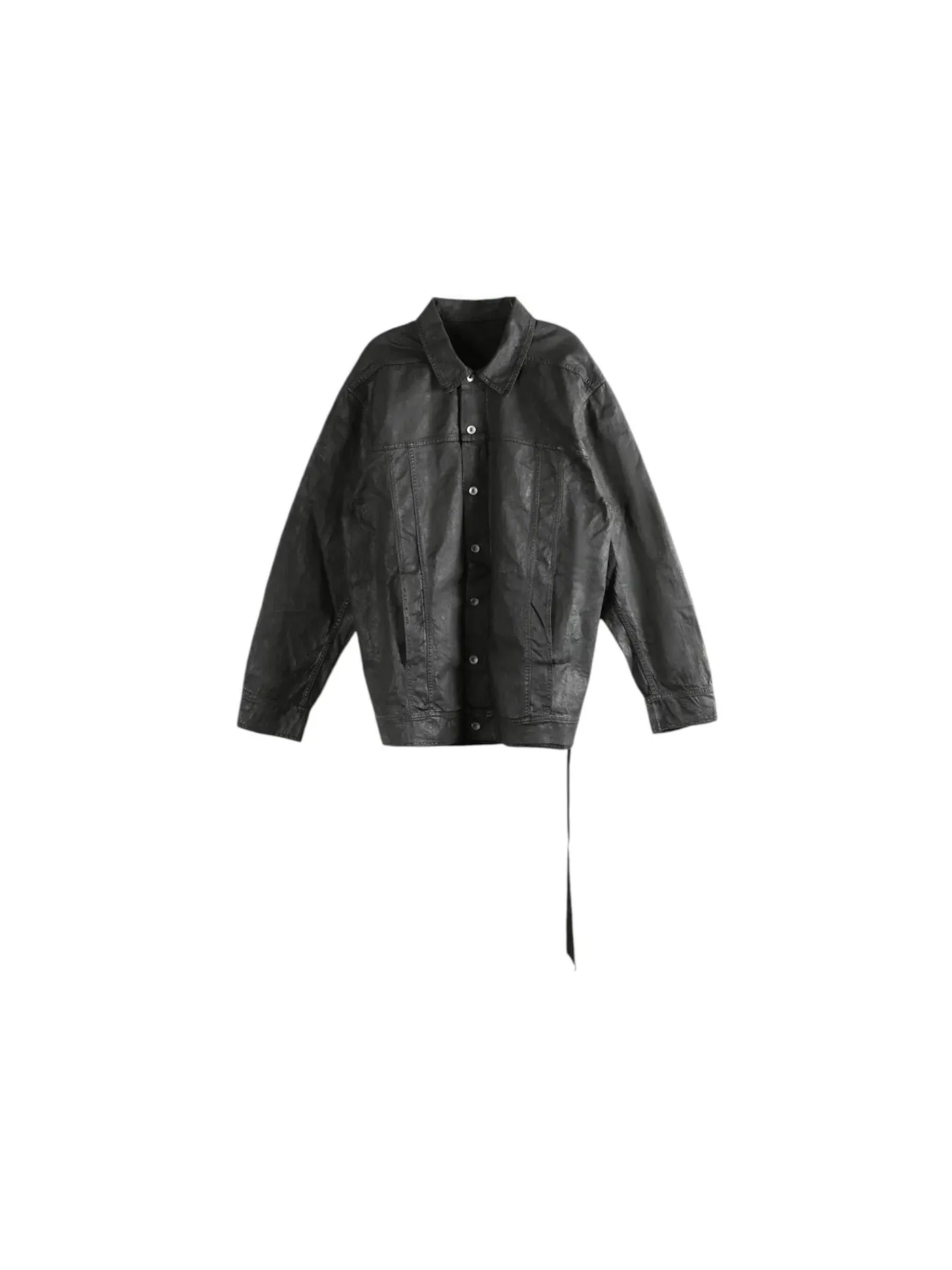 Мужское пальто из денима Jumbo Worker Coat Rick Owens — изображение 1 из 1, черный