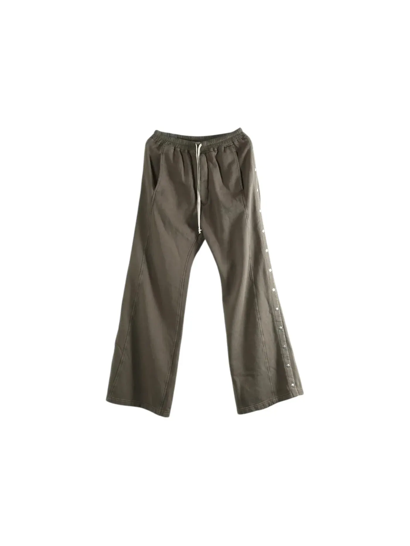 Мужские широкие брюки из футера Pusher Pants Rick Owens, Dark Dust — изображение 1 из 1