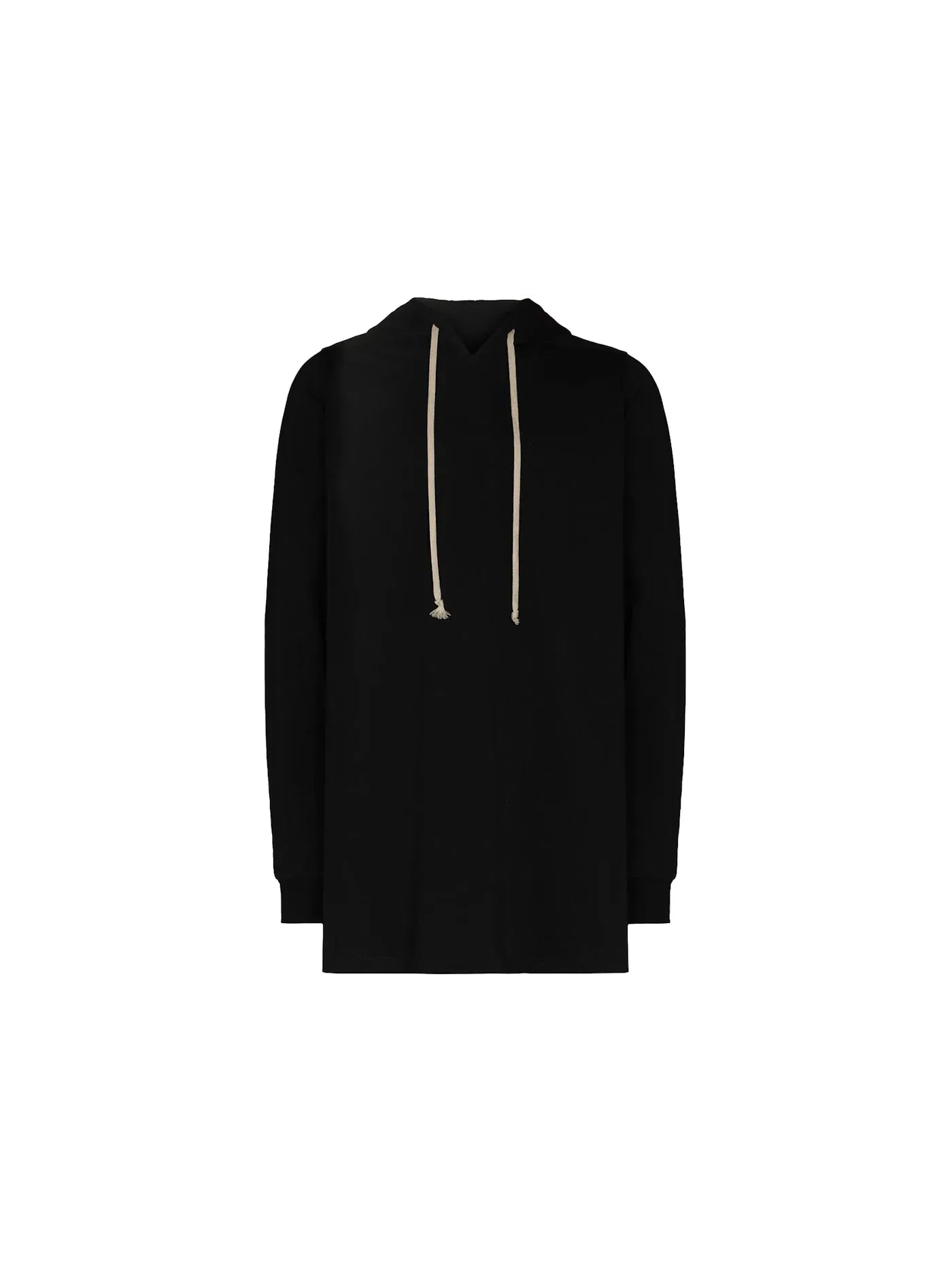 Мужской худи с принтом Rick Owens Fogachine Drawstring Pullover Hoodie — изображение 1 из 1, черный