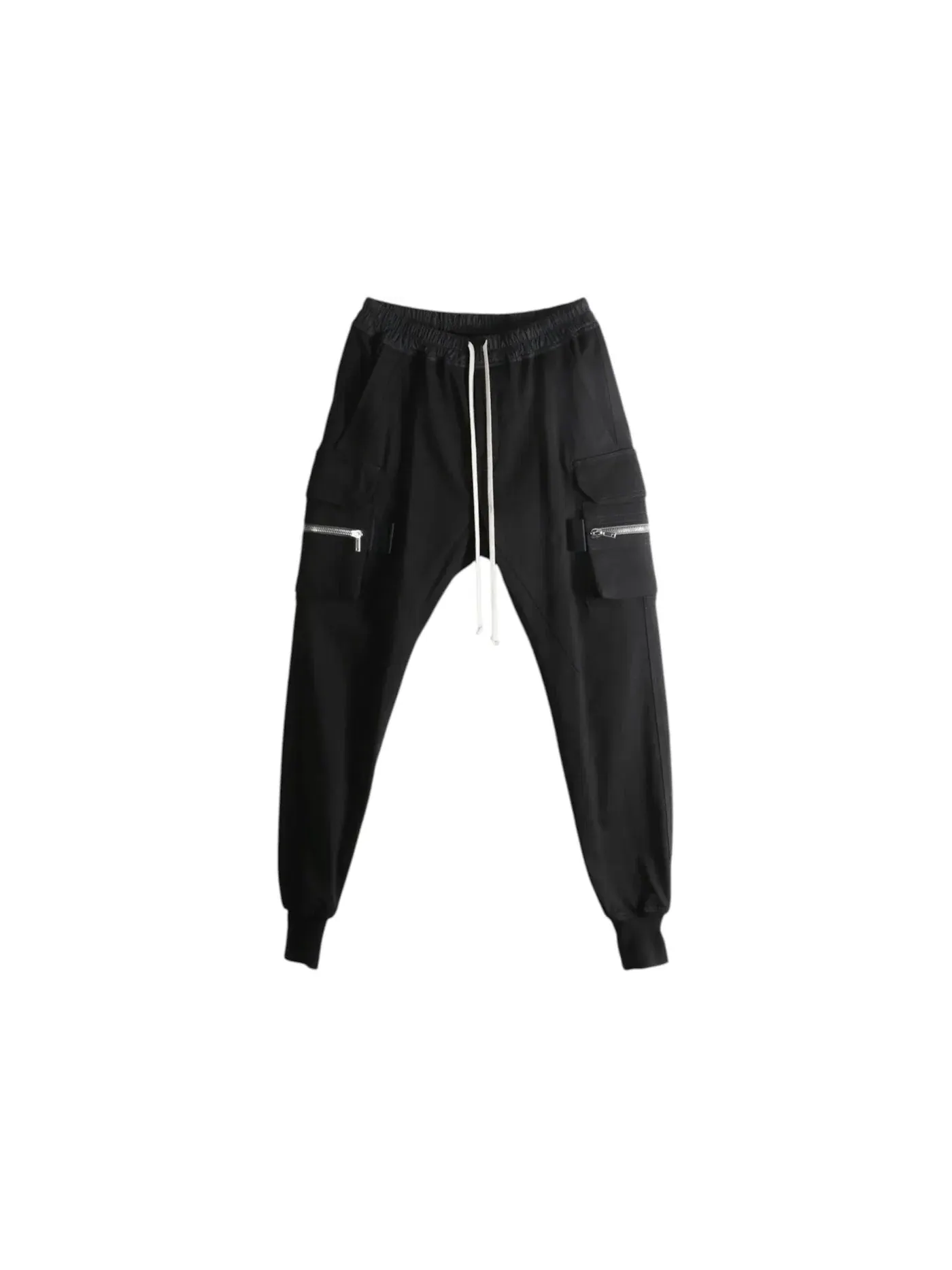 Мужские брюки-карго из плотной ткани Rick Owens — изображение 1 из 1, черный