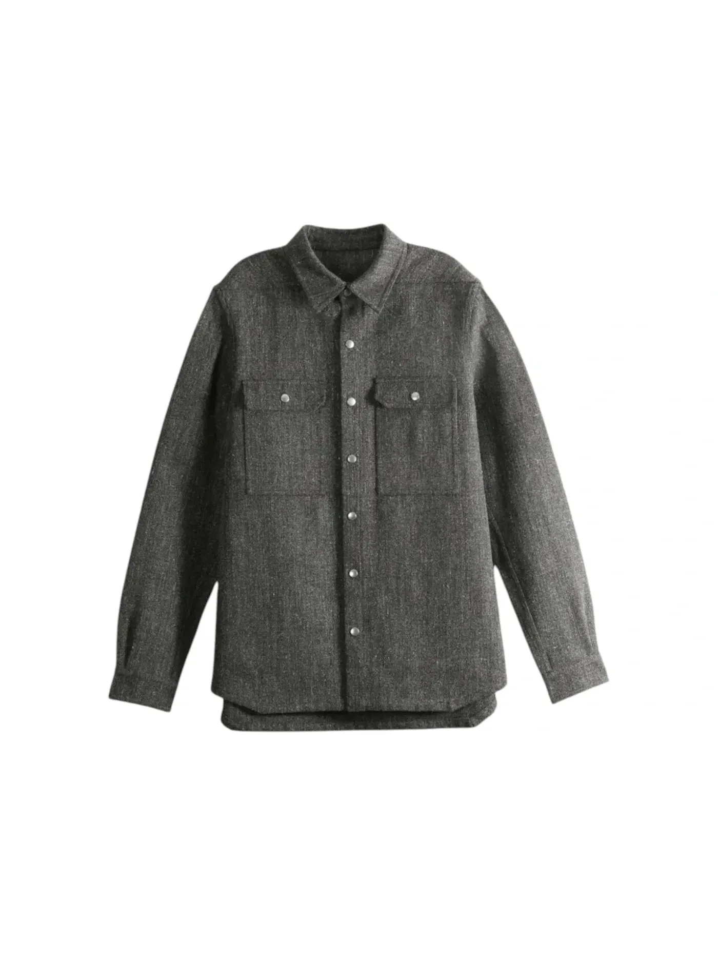 Мужская рубашка с длинным рукавом Shirt Rick Owens, Carbone — изображение 1 из 1
