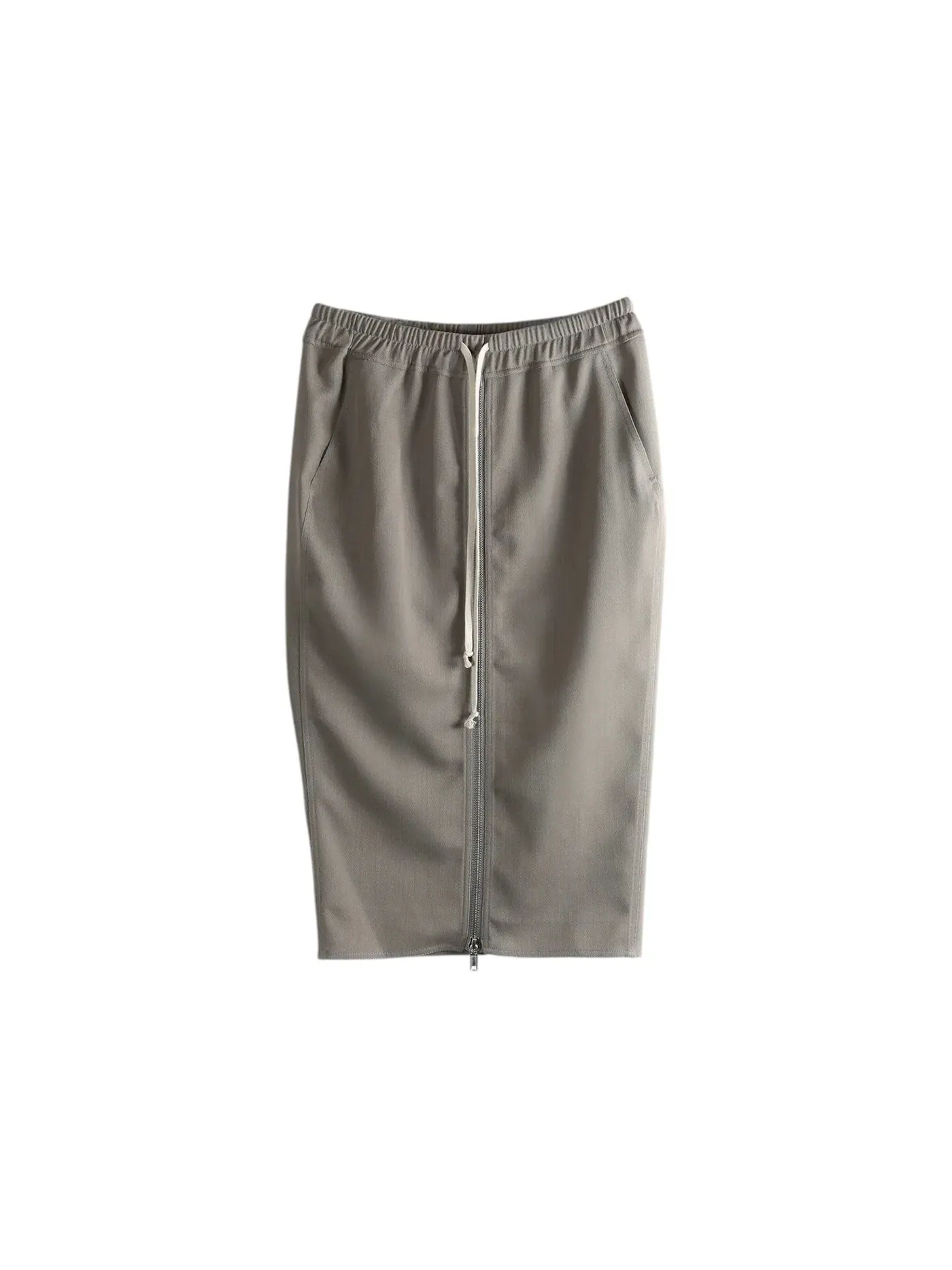 Женские шорты с молнией Gonna Zipped Short Rick Owens — изображение 1 из 1, пыльный