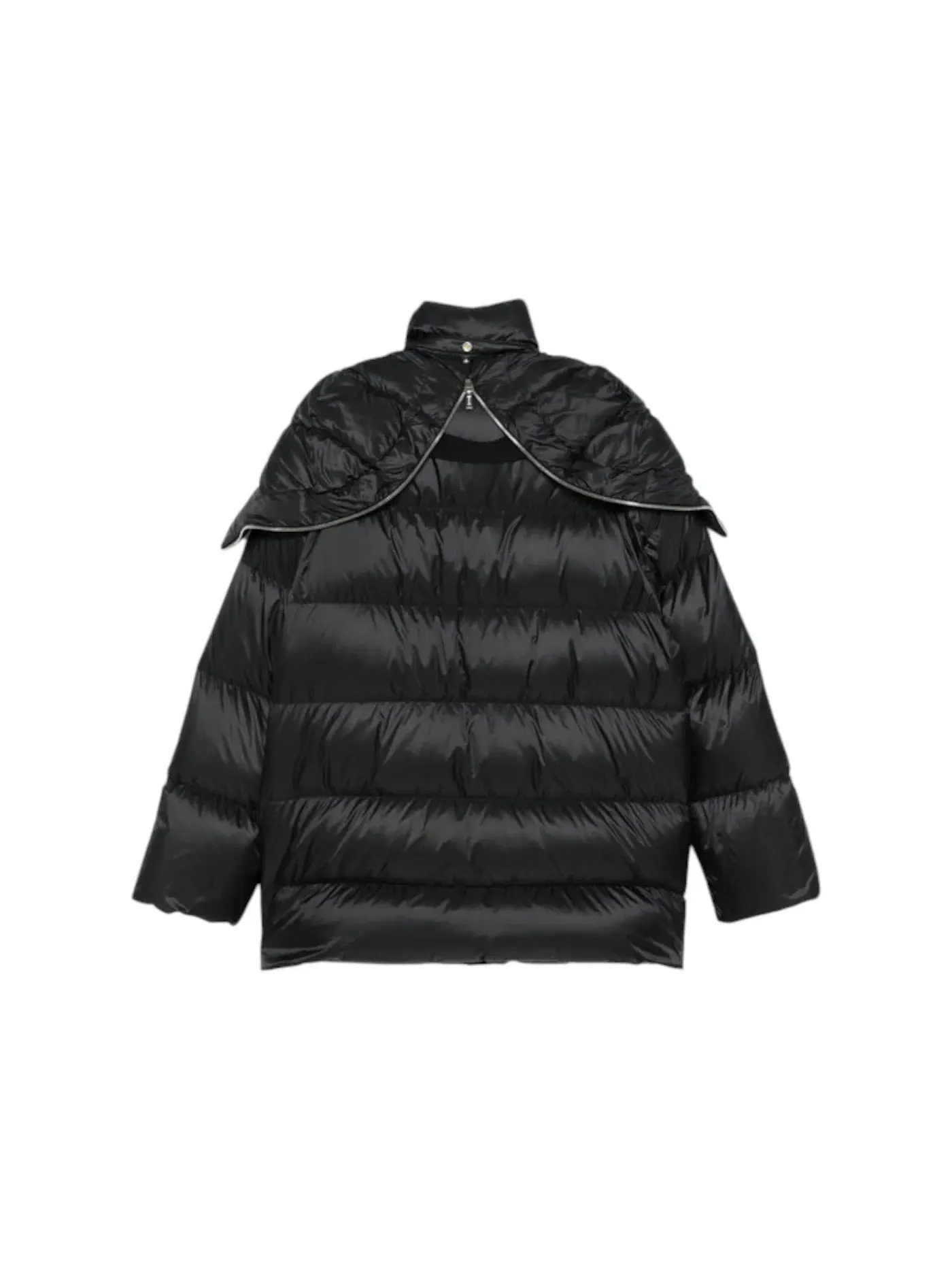 Унисекс пуховик капюшоном Woven Hooded Cyclopic Coat Rick Owens — изображение 3 из 3, черный