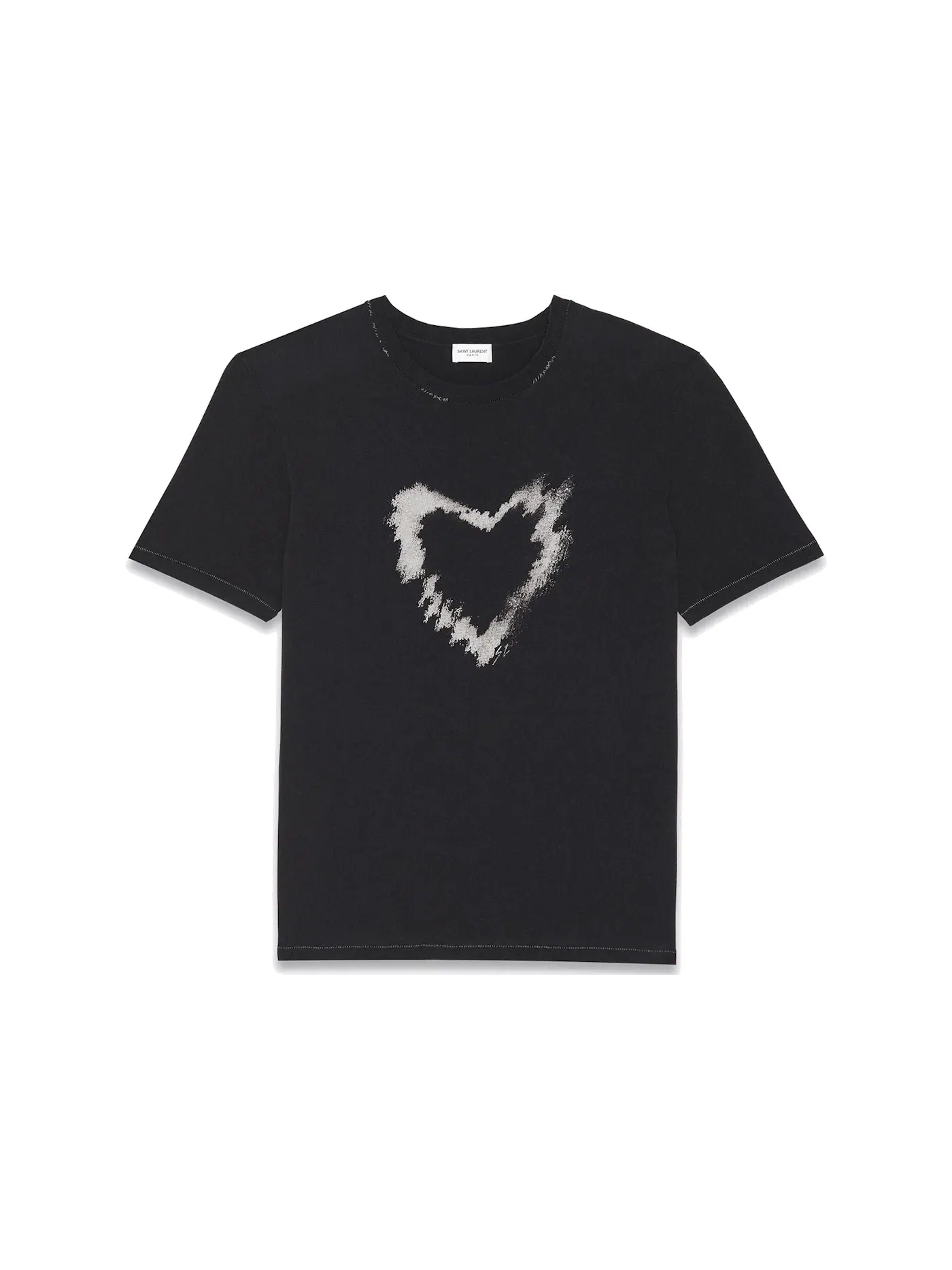 Мужская футболка с принтом Saint Laurent T-shirt — изображение 1 из 1, черный