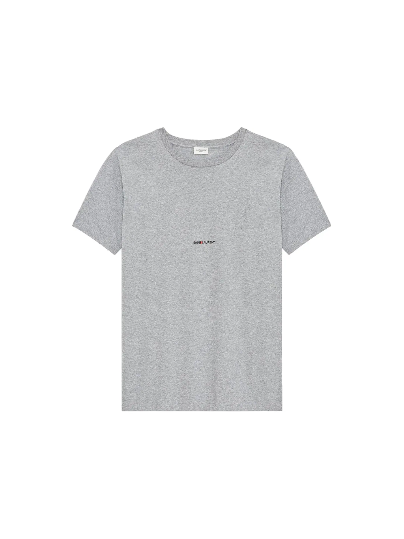 Мужская футболка с принтом Saint Laurent Logo Rive Gauche T-Shirt — изображение 1 из 2, серый
