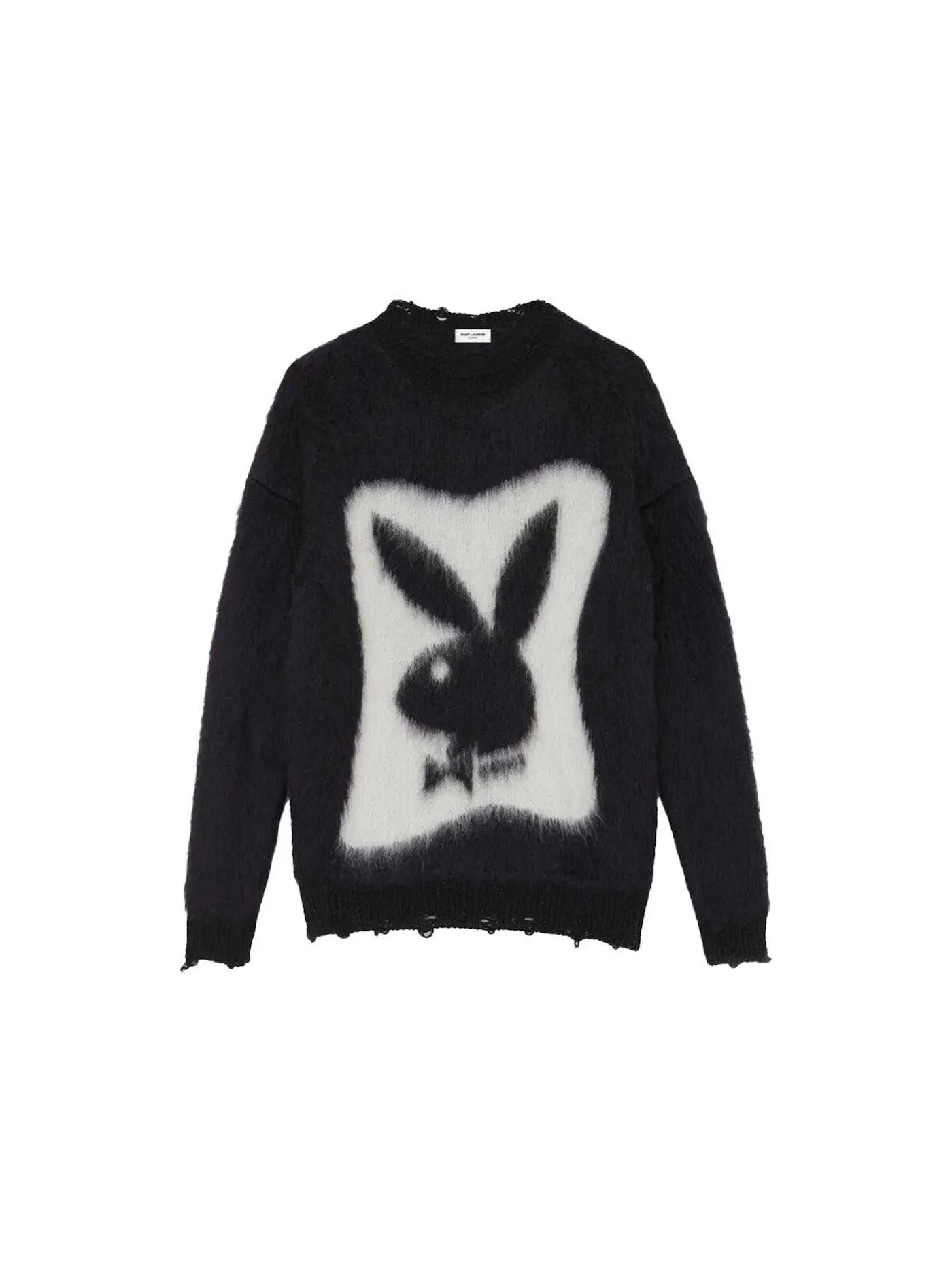 Мужской свитер из мохера Playboy Saint Laurent — изображение 1 из 1, белый