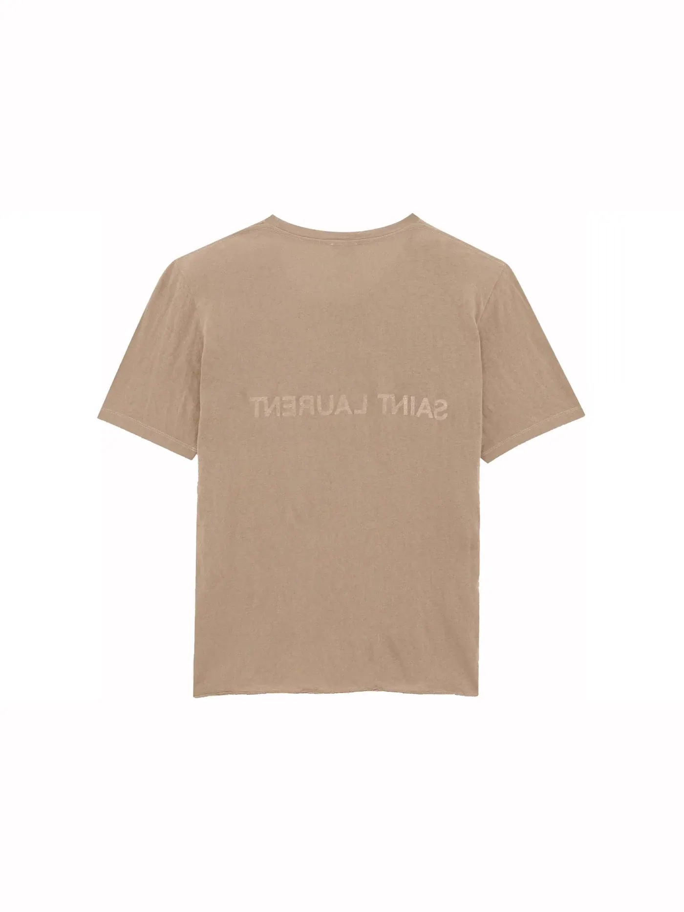 Мужская футболка с принтом Reverse T-Shirt Saint Laurent, Taupe/Natural — изображение 2 из 2