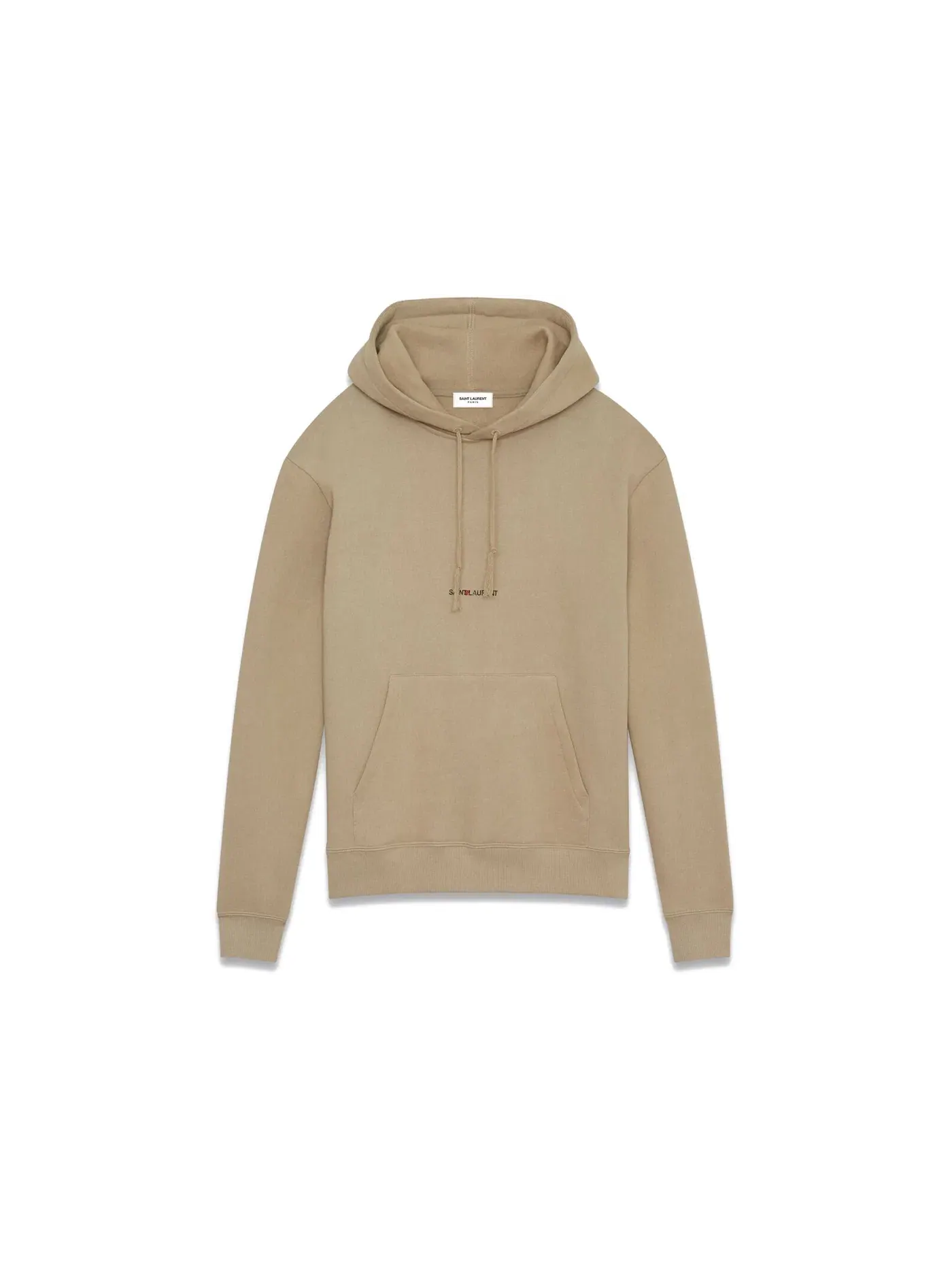 Мужской худи с капюшоном Saint Laurent Rive Gauche Hoodie — изображение 1 из 2, бежевый