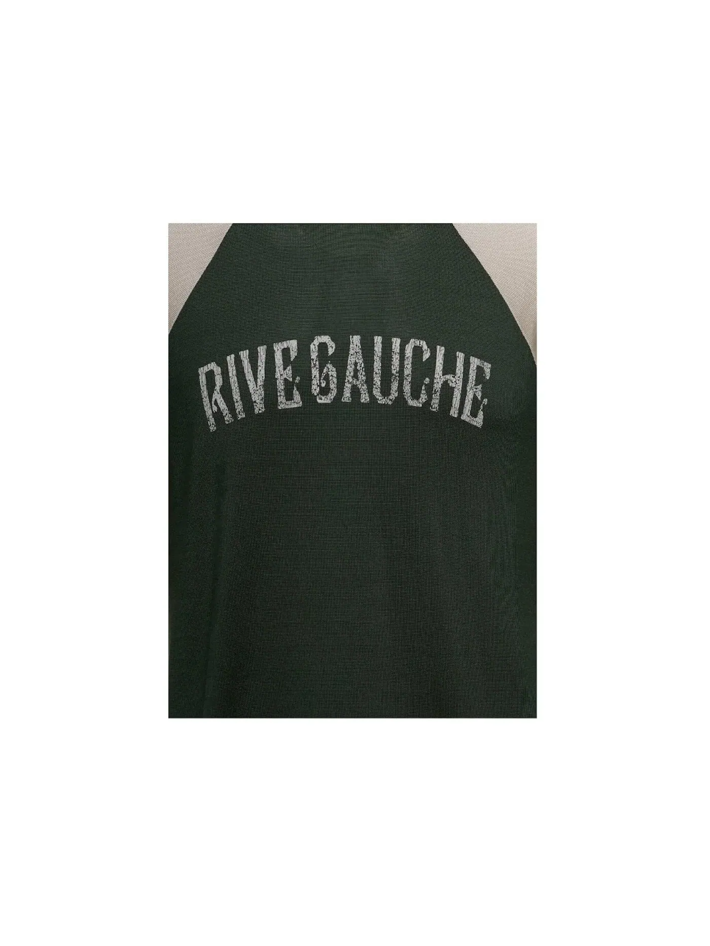 Мужская футболка с реглан-рукавом Saint Laurent Rive Gauche Raglan T-shirt Saint Laurent — изображение 2 из 2, зеленый