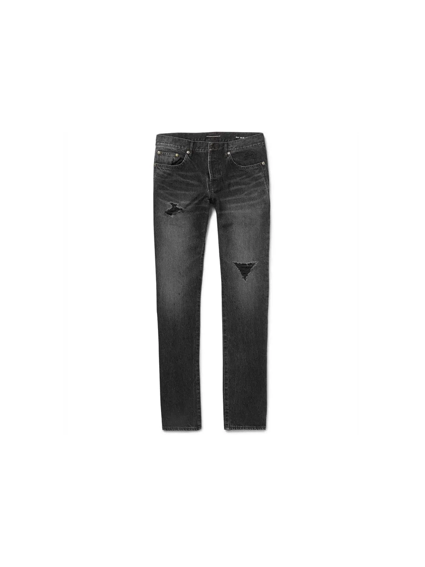 Мужские джинсы скинни с потертостями Saint Laurent — изображение 1 из 1, черный