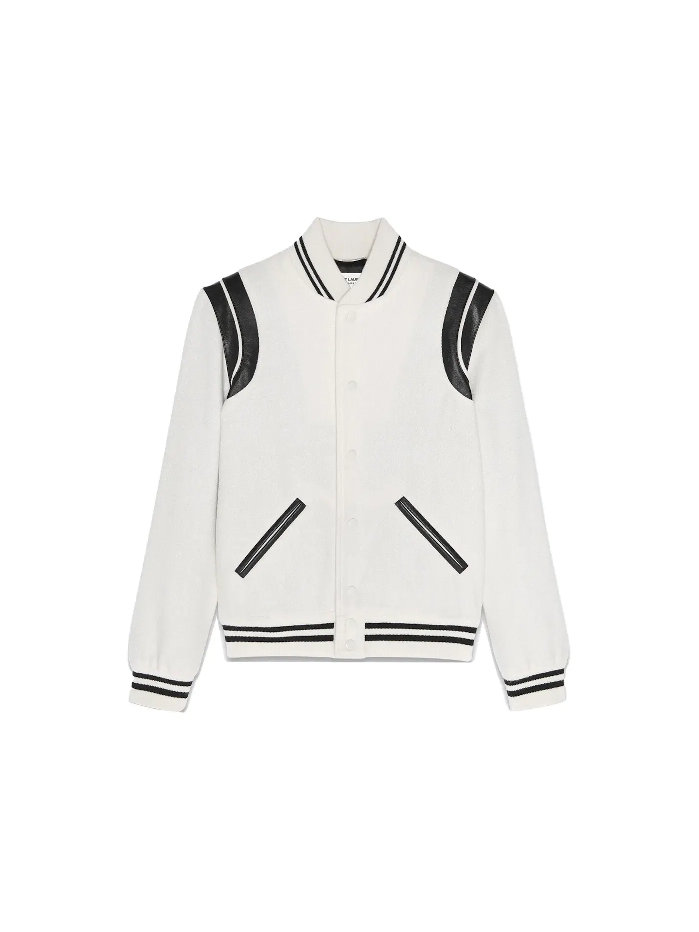 Мужская куртка с воротником-стойкой Teddy Jacket Saint Laurent — изображение 1 из 1, серый