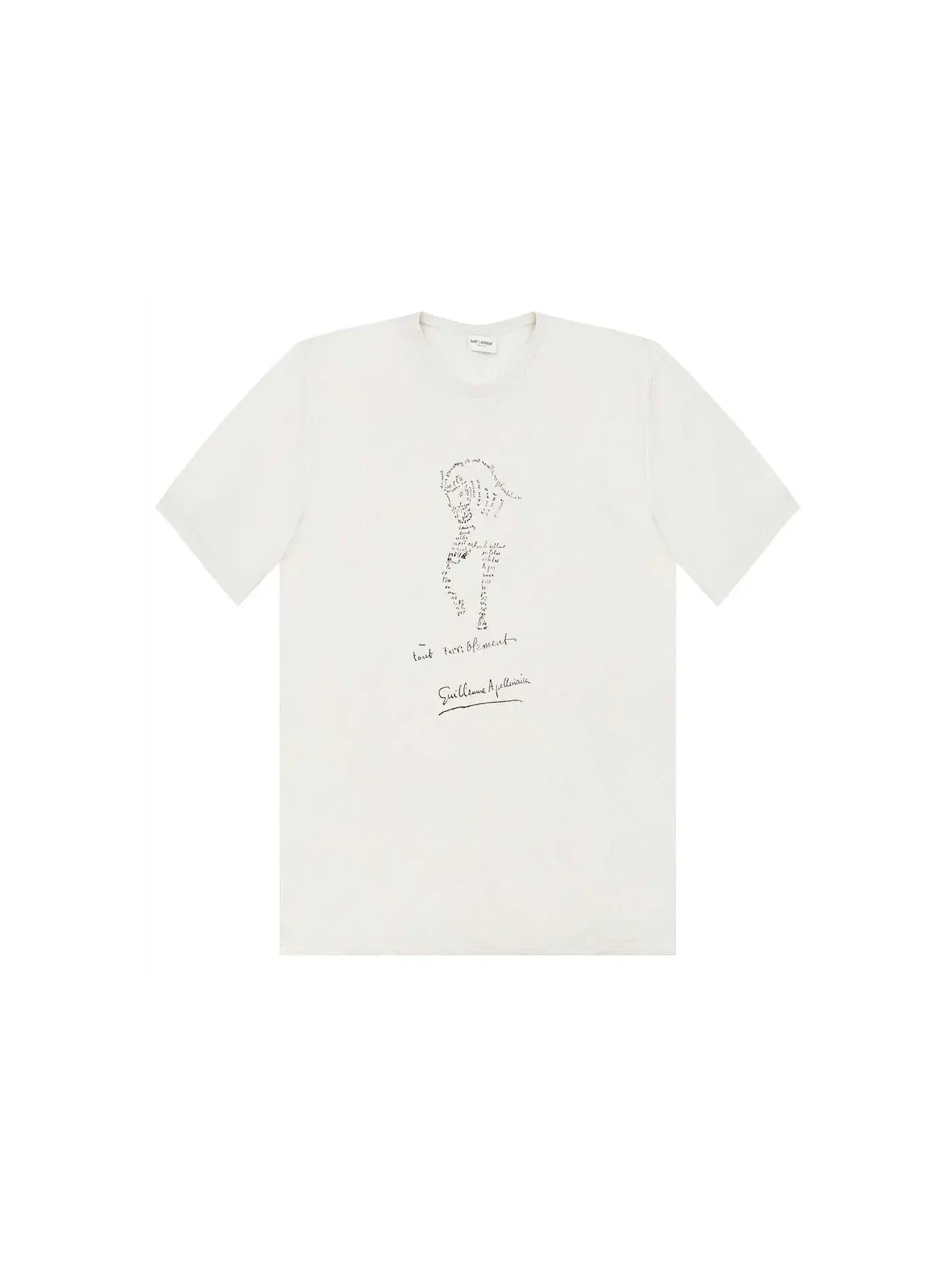 Мужская футболка с принтом Saint Laurent Tout Terriblement, Dirty Ecru — изображение 1 из 1