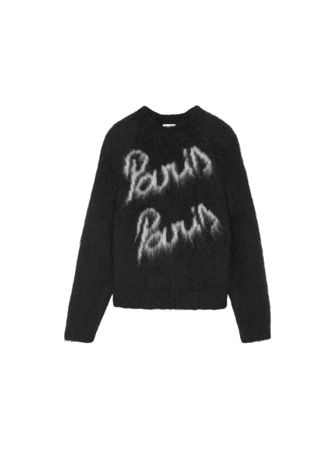 Женский свитер из мохера Paris Saint Laurent — изображение 1 из 1, черный/натуральный