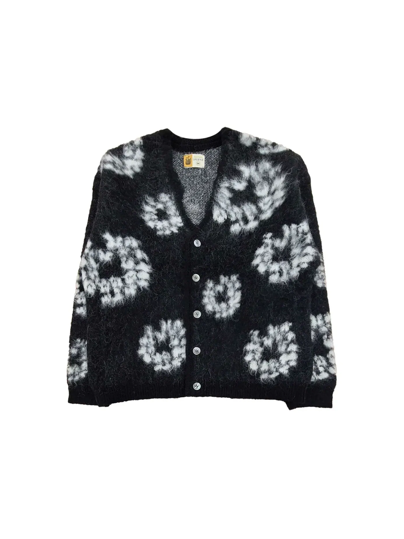 Мужской кардиган с принтом Cardigan Saint Michael — изображение 1 из 1, черный