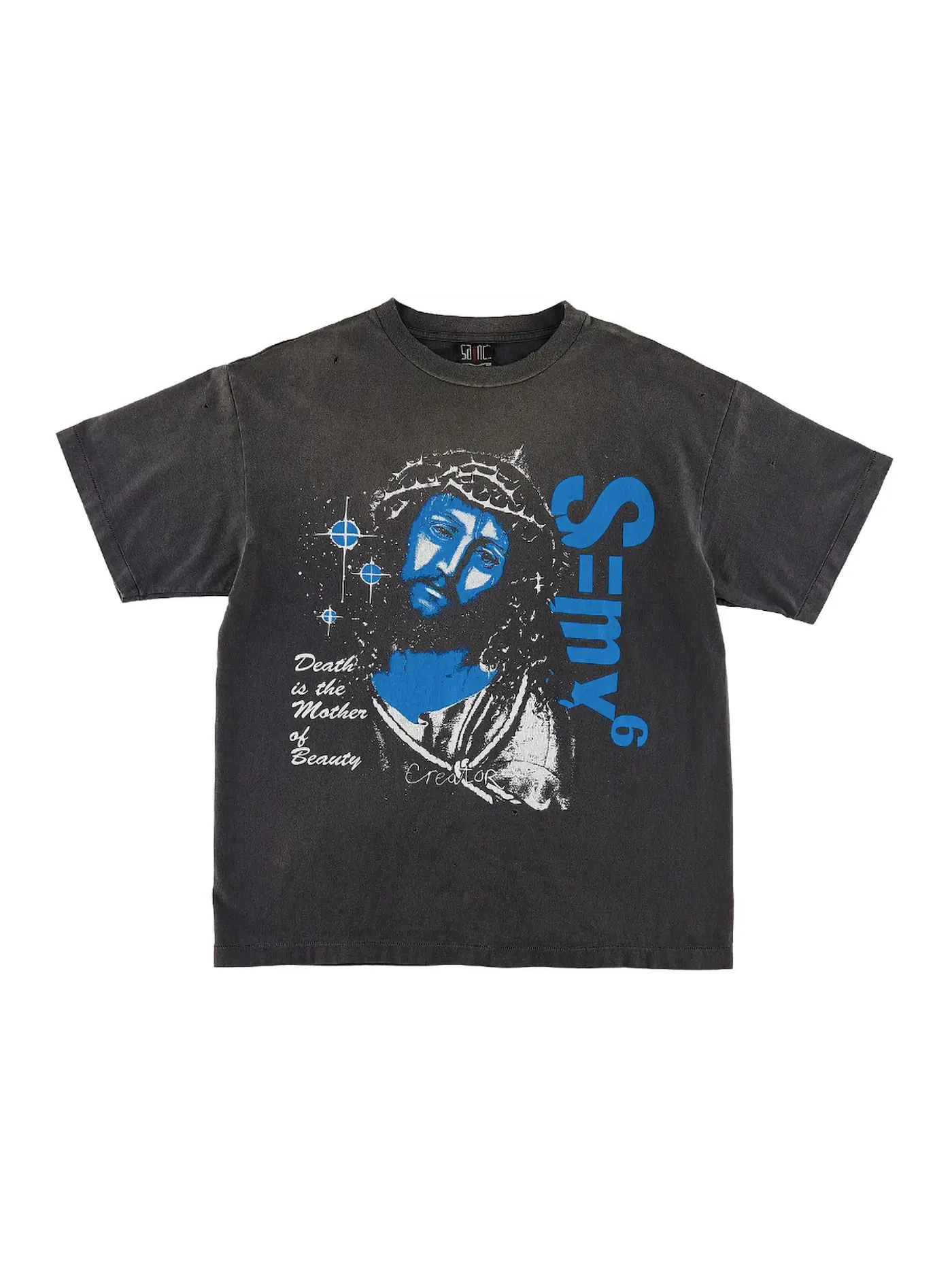 Мужская футболка с принтом Death is MTHR T-Shirt Saint Mxxxxxx — изображение 1 из 1, винтажный черный