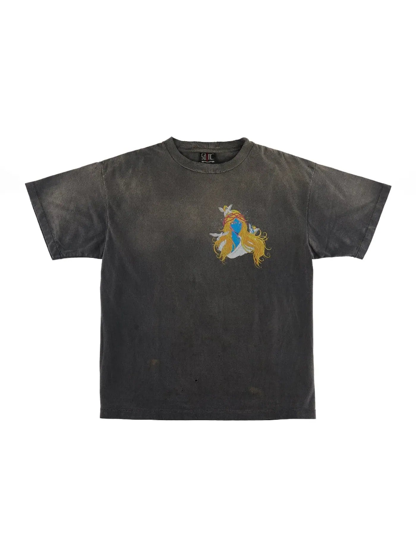 Мужская футболка с принтом Saint Mxxxxxx Face T-Shirt Saint Mxxxxxx — изображение 2 из 2, винтажный черный