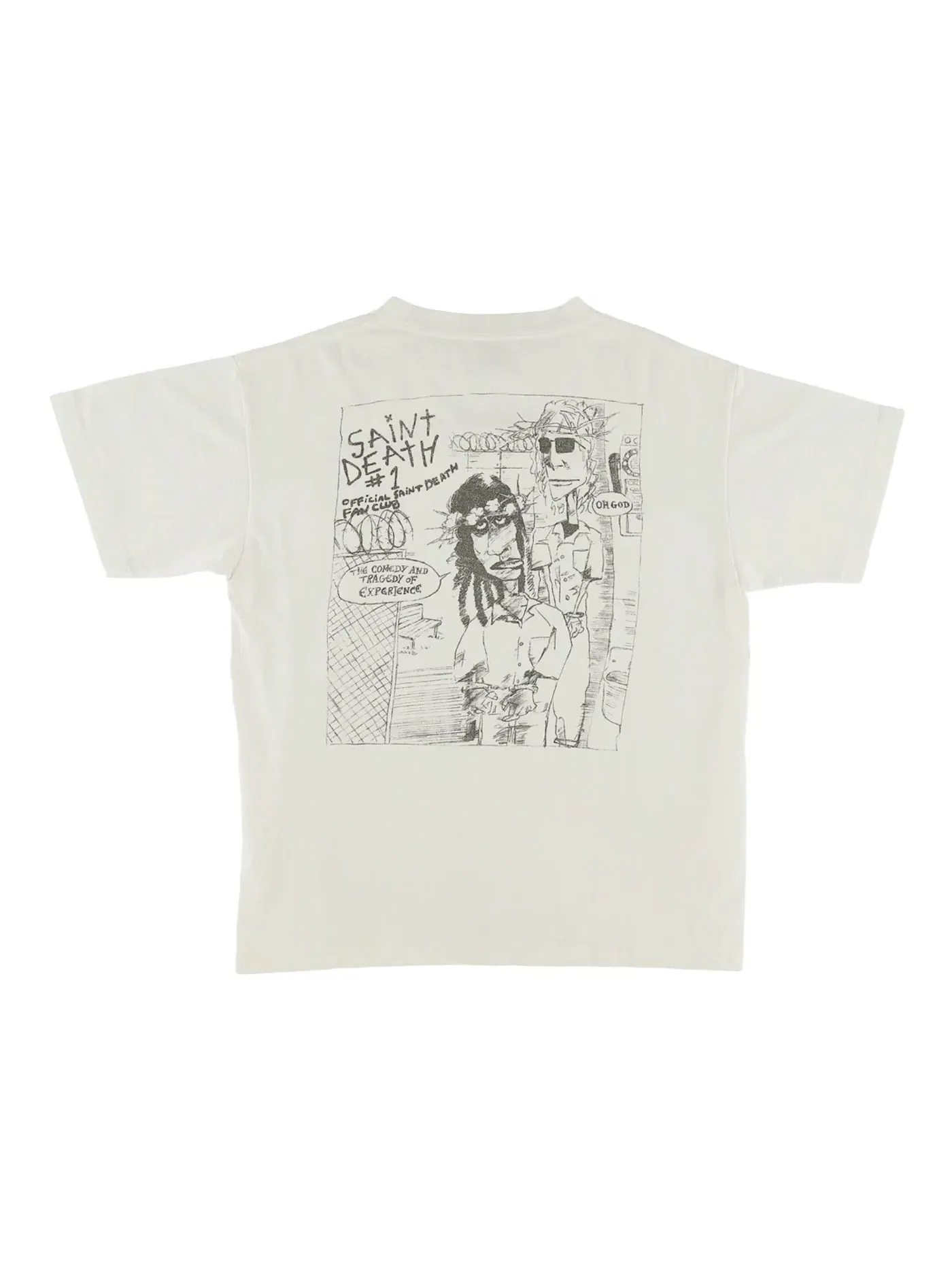 Мужская футболка с принтом Saint Mxxxxxx T-Shirt — изображение 1 из 2, винтажный белый