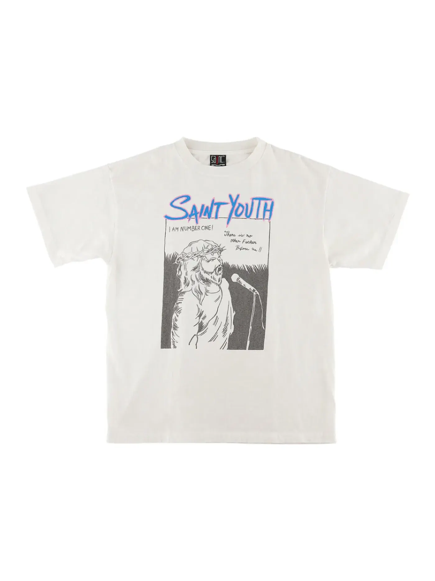 Детская футболка с принтом Saint Mxxxxxx T-Shirt — изображение 1 из 2, винтажный белый