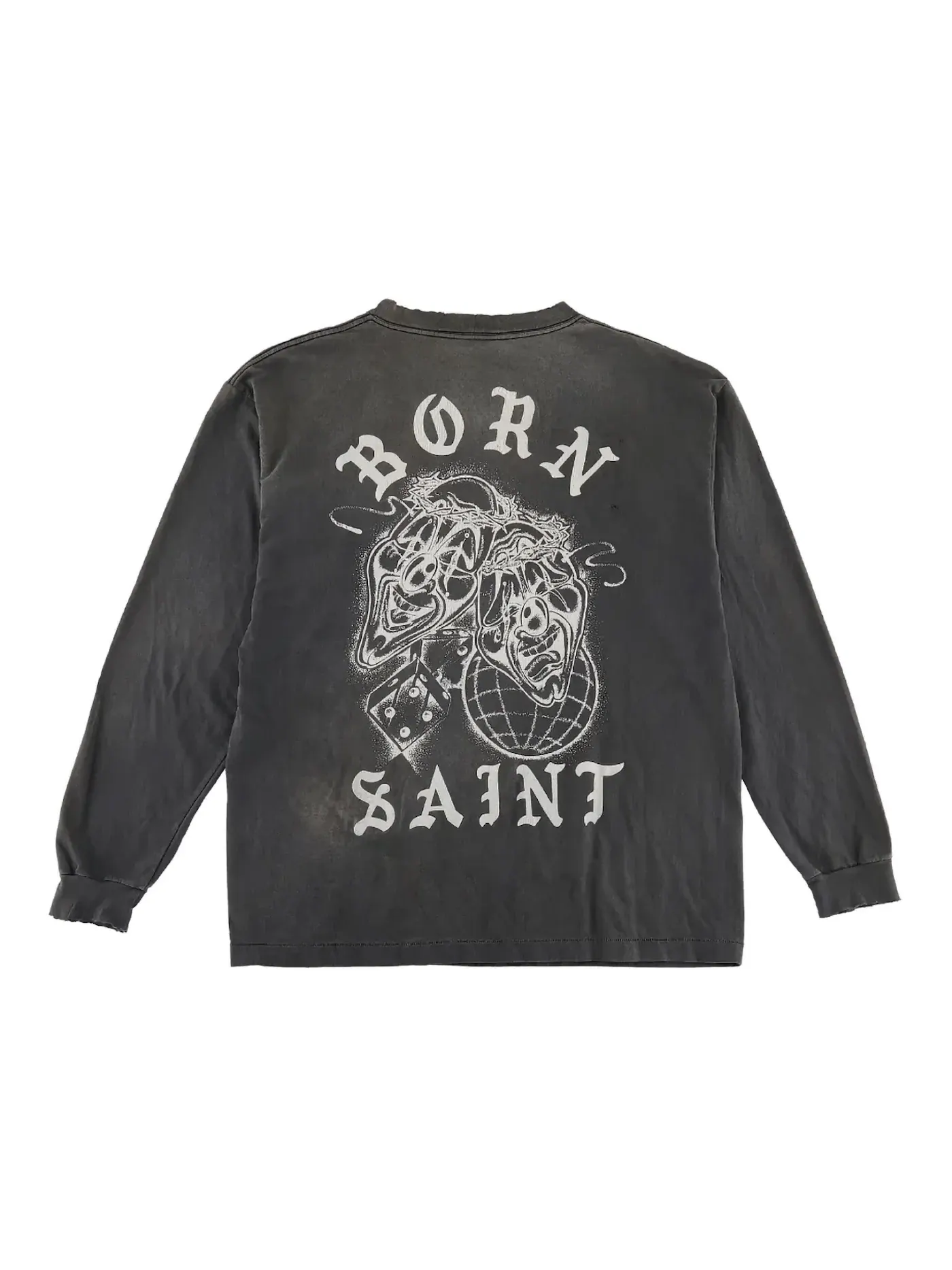 Мужская футболка с длинным рукавом Saint Mxxxxxx x Born X Raised Born Saint — изображение 1 из 2, винтажный черный