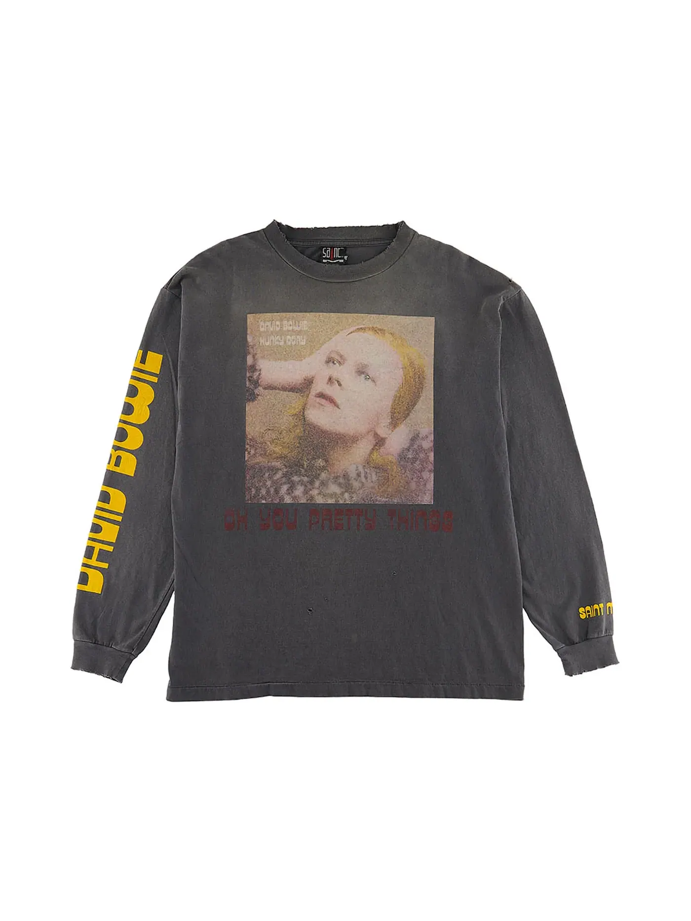 Мужская футболка с длинным рукавом Saint Mxxxxxx x David Bowie Hunky — изображение 1 из 2, черный
