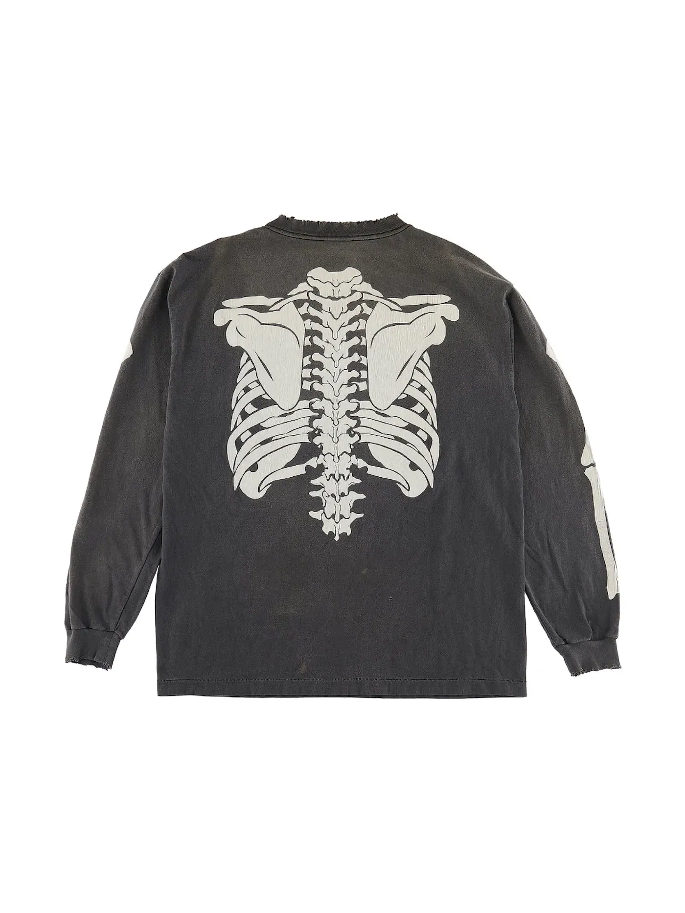 Мужская футболка с длинным рукавом Saint Mxxxxxx x VLONE Bone L/S T-Shirt — изображение 2 из 2, винтажный черный