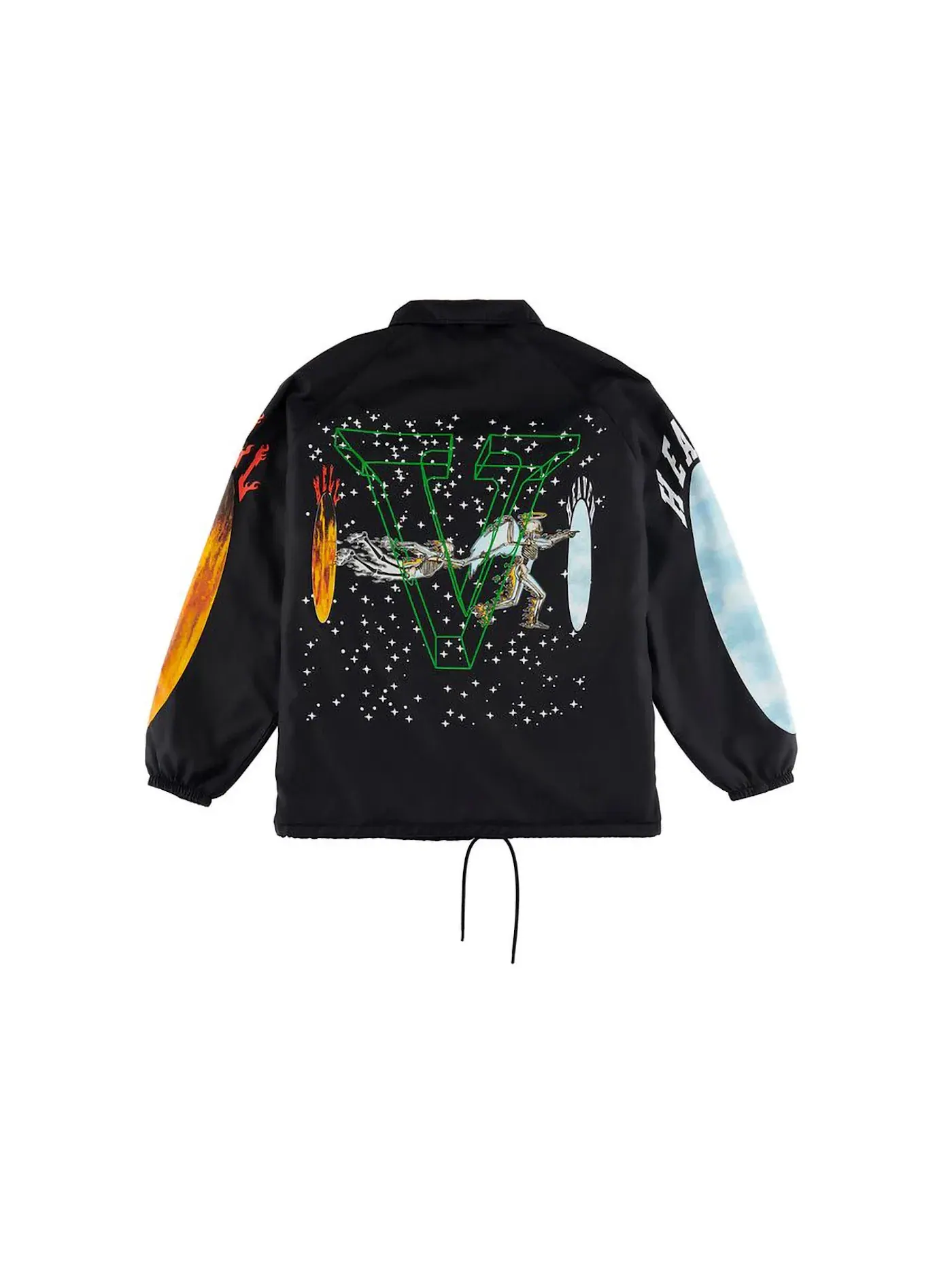 Мужская куртка-бомбер с принтом Saint Mxxxxxx x VLONE Skull Coach Jacket — изображение 2 из 2, черный