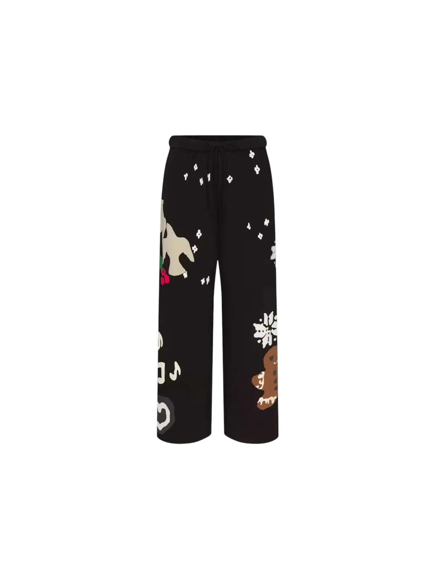 Женские брюки прямого кроя с принтом Pant SKIMS, Onyx Gingerbread Print