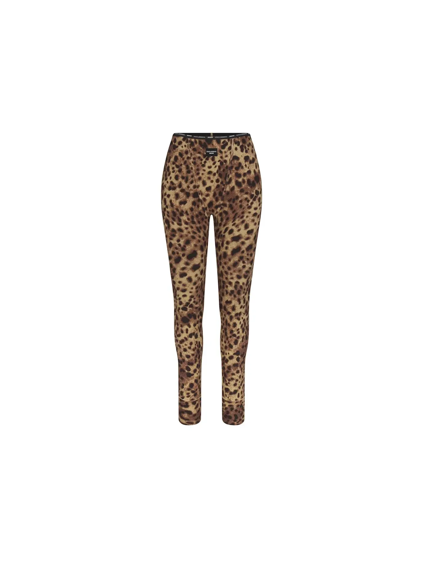 Женские леггинсы с принтом Cotton Rib Legging SKIMS — изображение 1 из 1, леопардовый