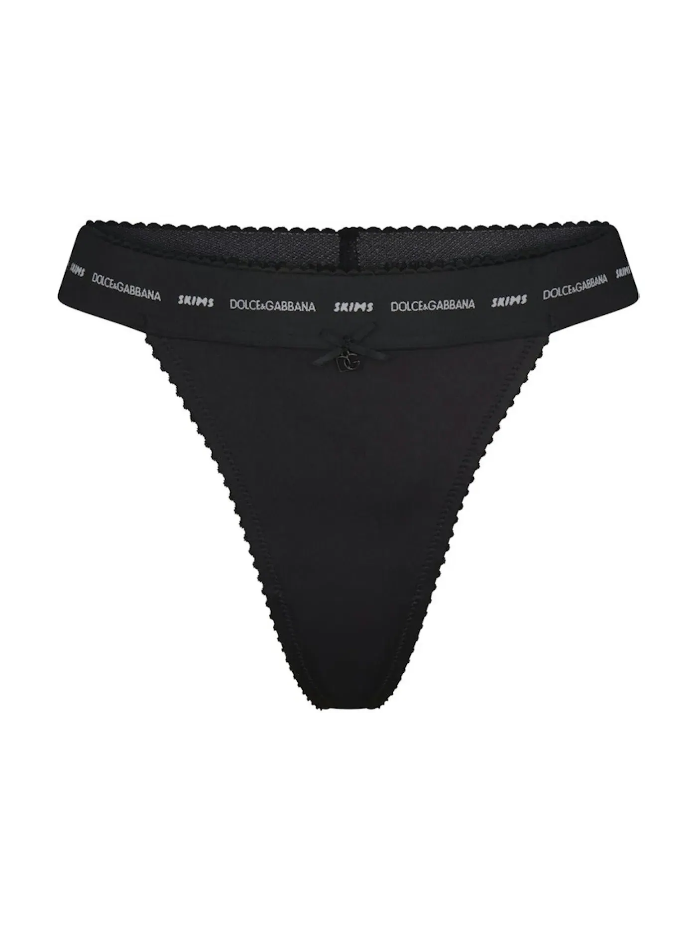 Женское бикини с блеском SKIMS x Dolce&Gabbana Stretch Satin Bikini — изображение 1 из 1, оникс