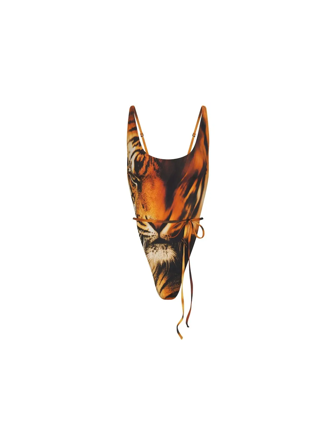 Женский купальник слитный с завязкой на талии с принтом Tiger Face Print SKIMS, Tiger Face Print — изображение 1 из 2