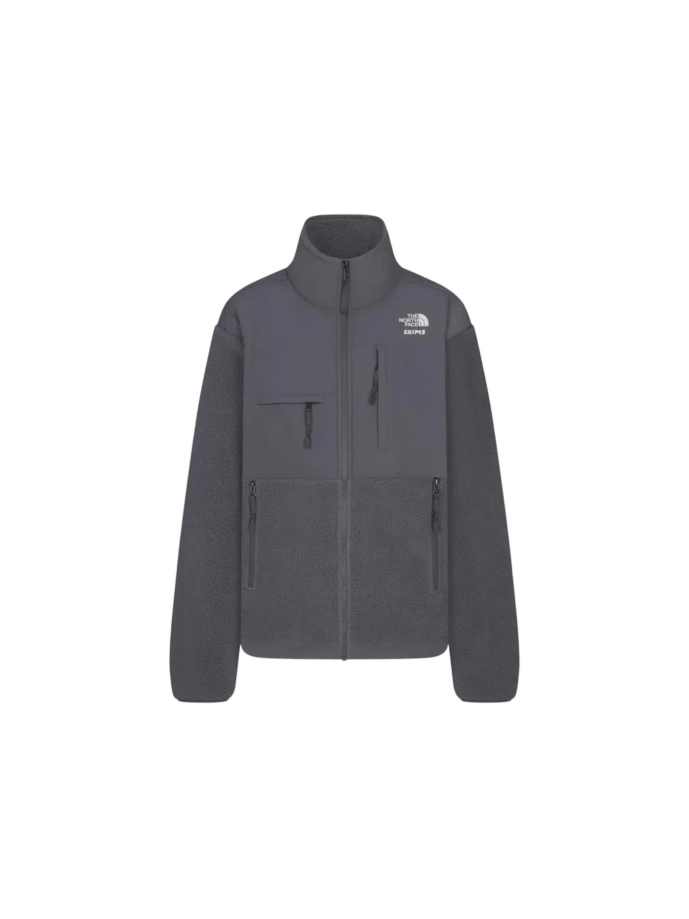 Унисекс флисовая куртка с молнией SKIMS x The North Face 1995 Denali Fleece Jacket — изображение 1 из 1, серый