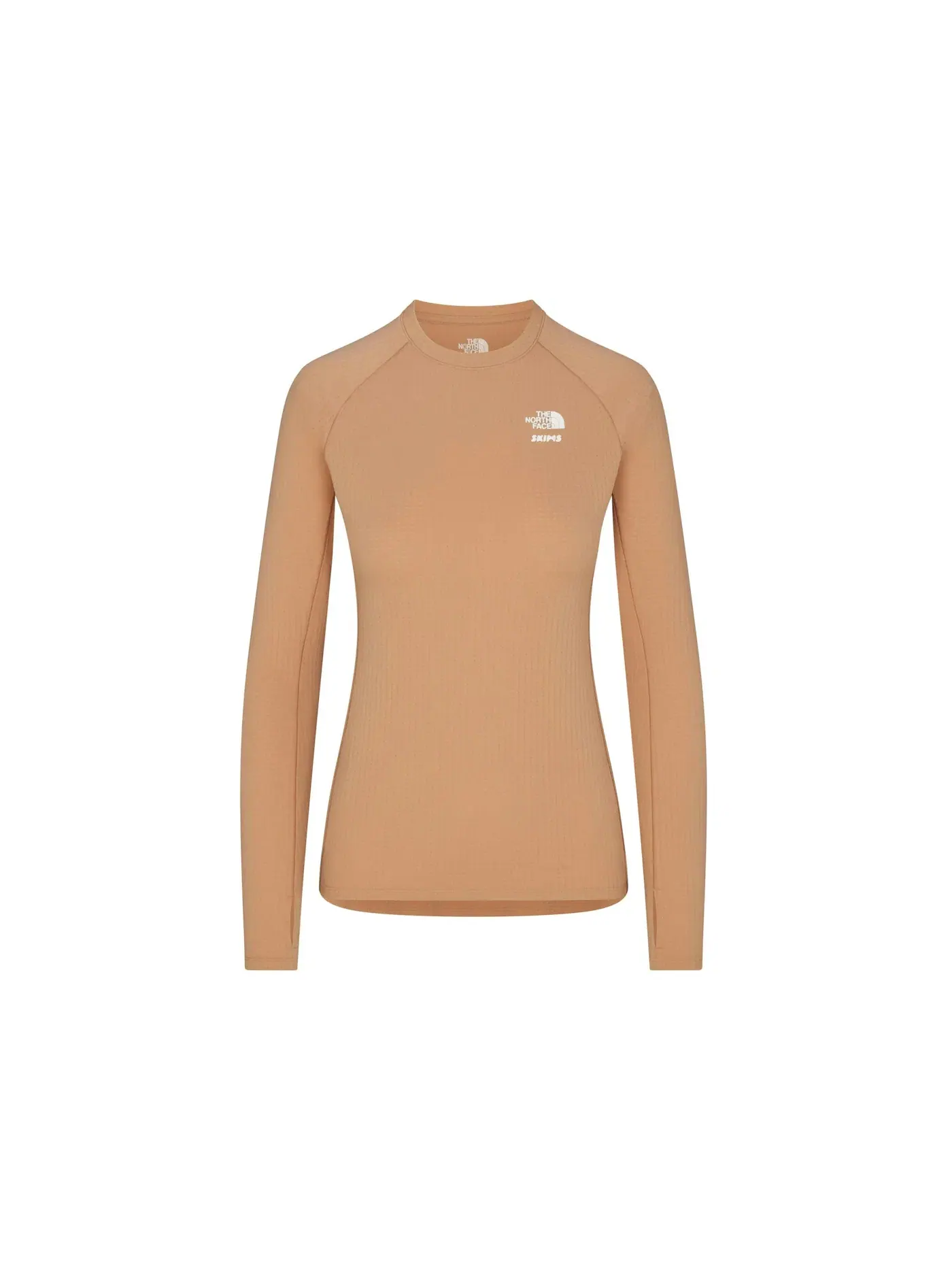 Женская футболка с длинным рукавом SKIMS x TNF Dotknit Long Sleeve Top — изображение 1 из 2, охристый