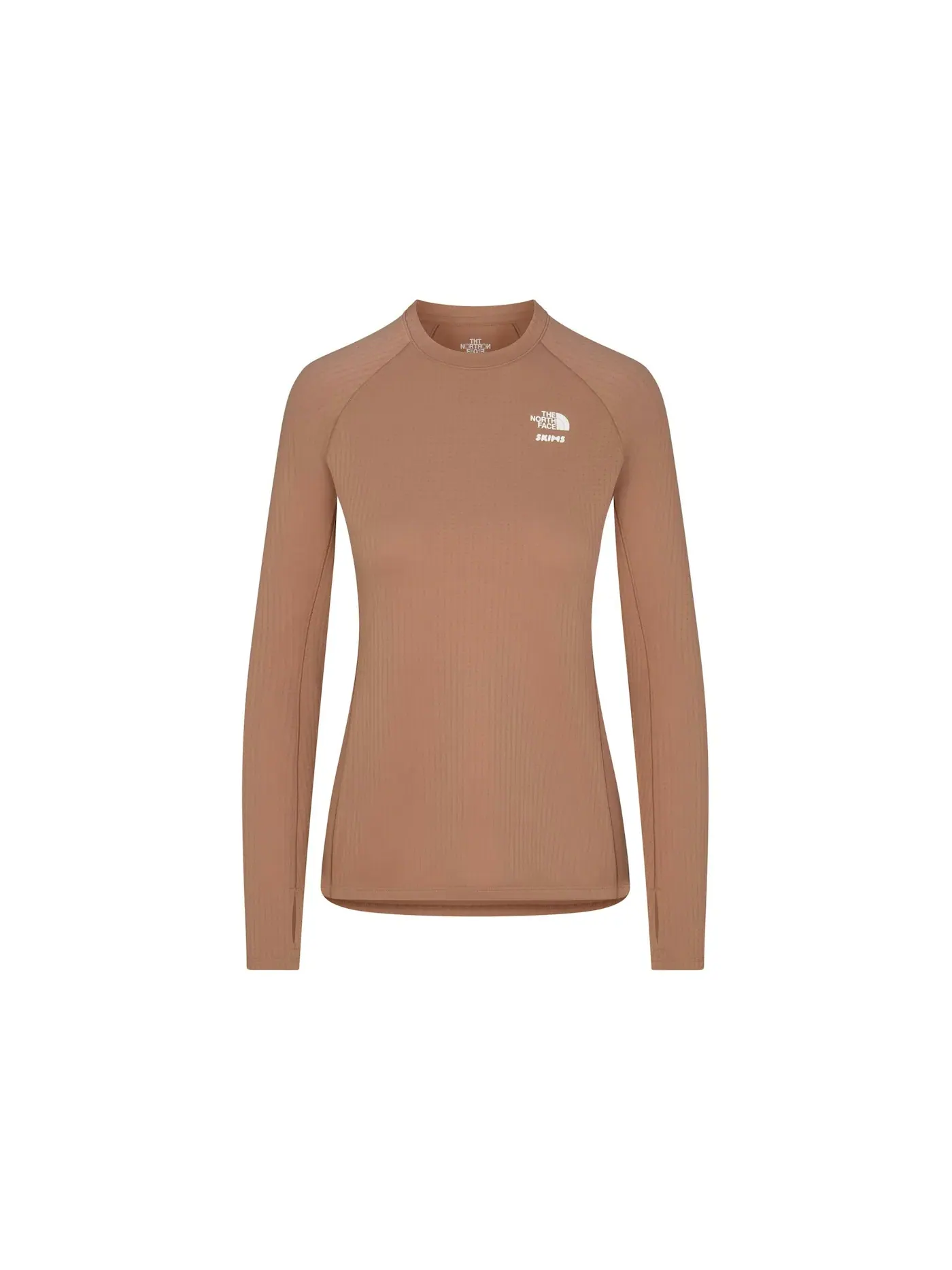 Женская футболка с длинным рукавом Long Sleeve Top SKIMS — изображение 1 из 2, сиенна